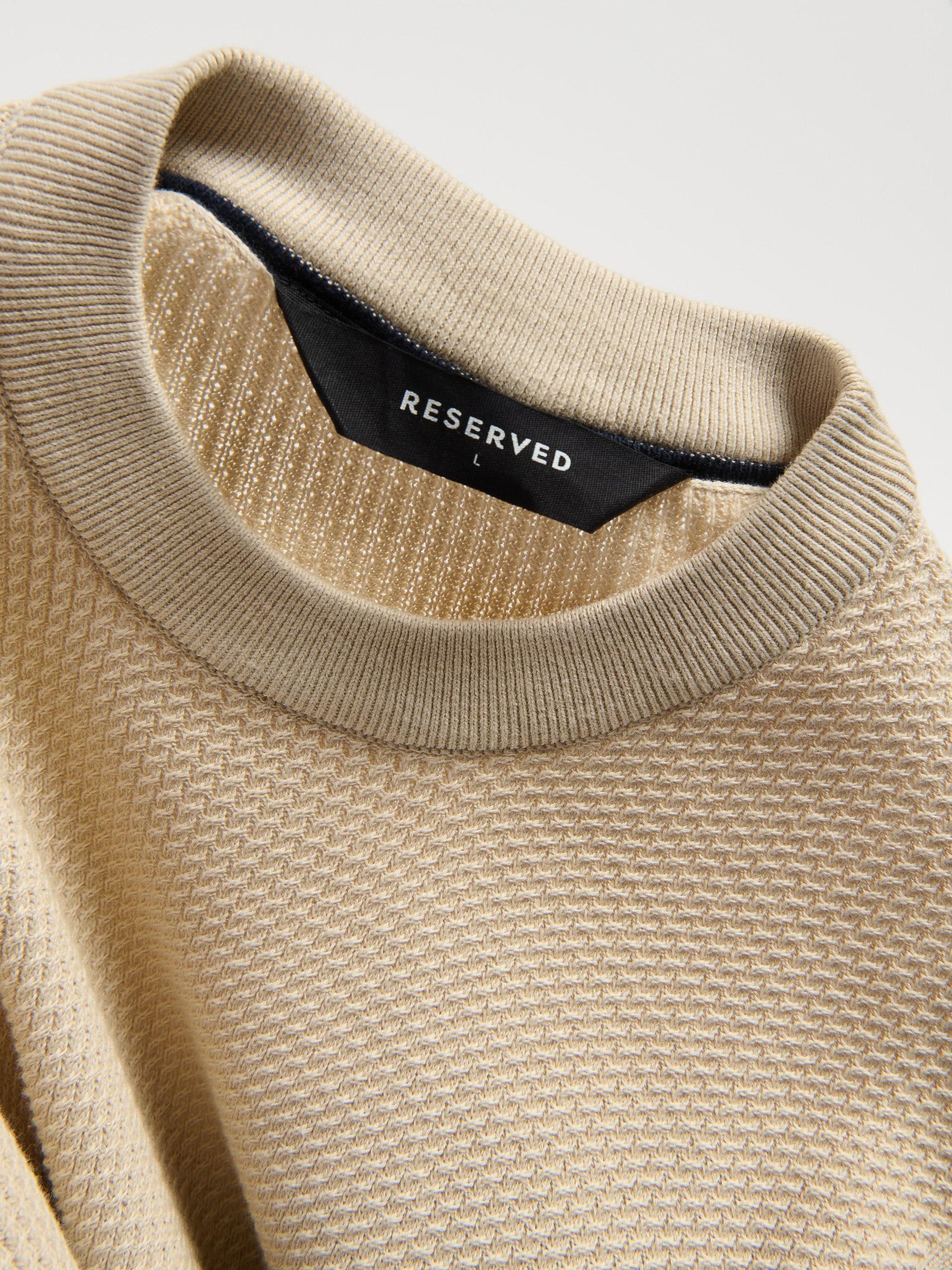 Beige Stripe Structural Jumper, Beige, medium