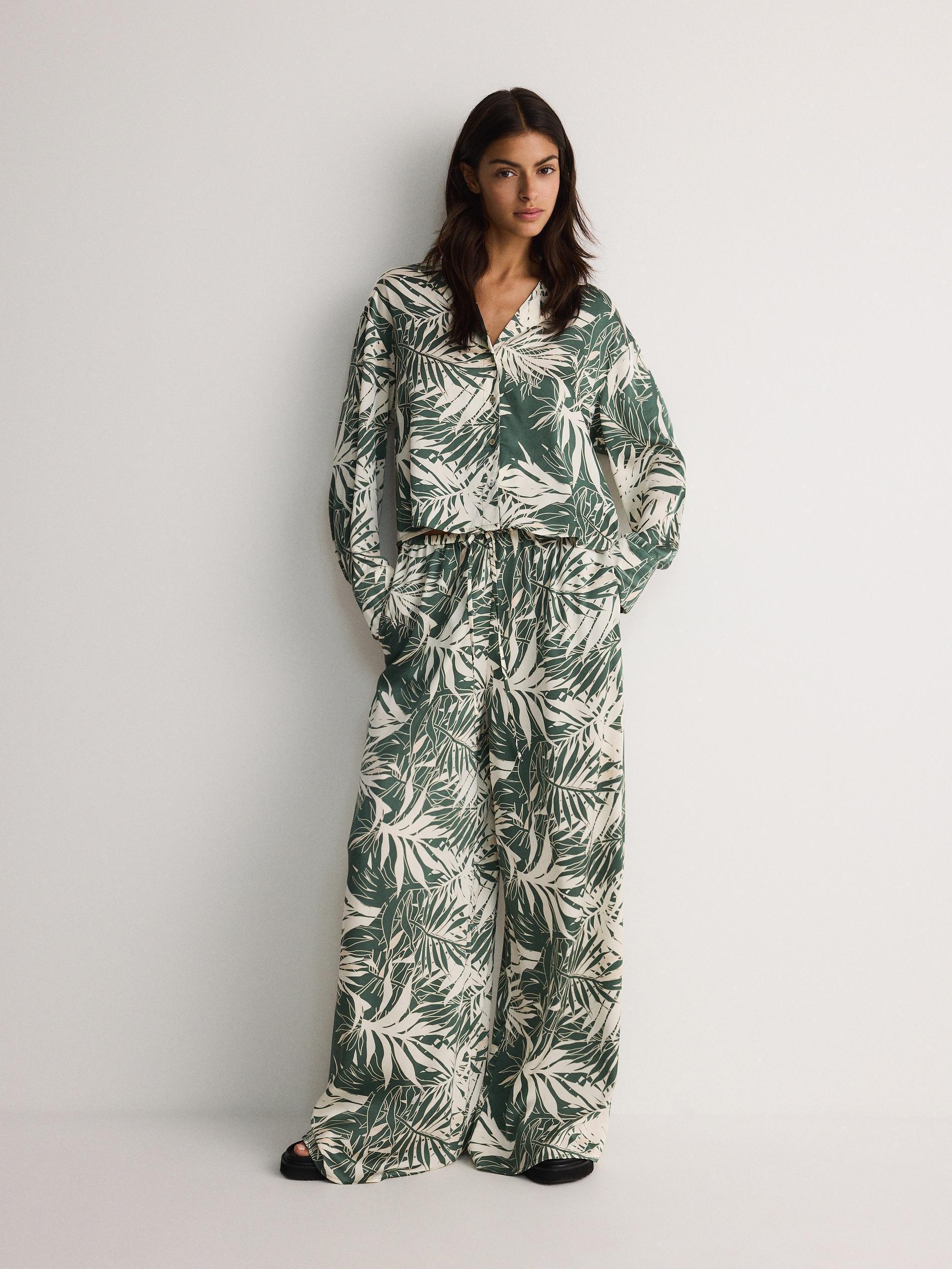 Multicolour Patterned Trousers, , large image number 1