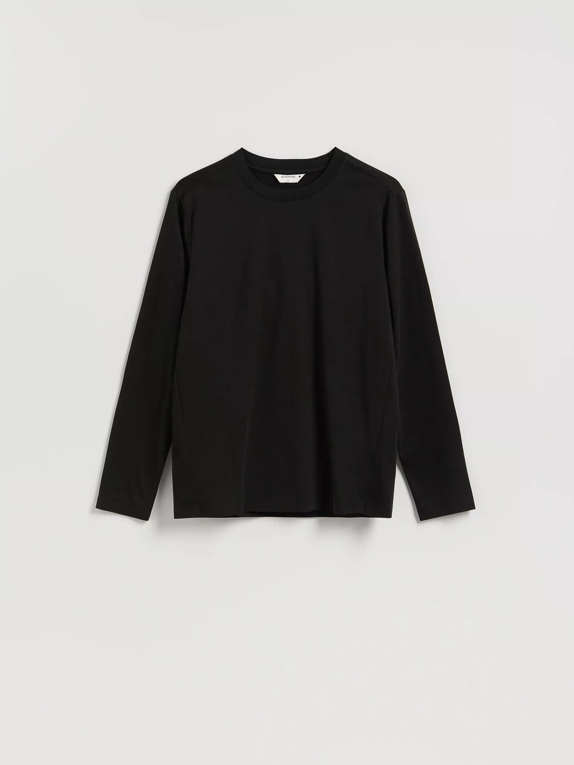 Grey Regular Fit Long Sleeve T-Shirt With Stitching, Grey, medium