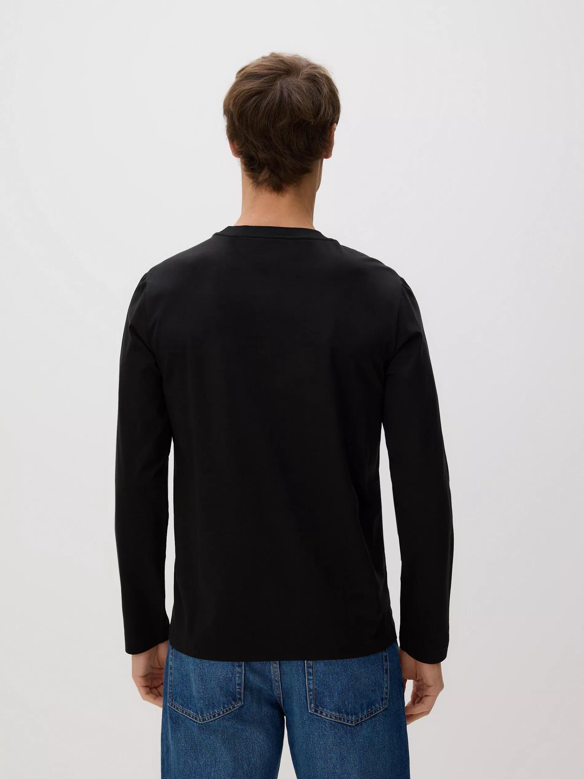 Grey Regular Fit Long Sleeve T-Shirt With Stitching, Grey, large image number 3