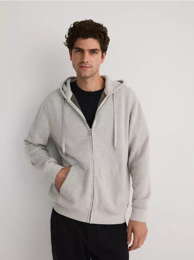 Cream Hooded Jogging Sweater, , large image number 0