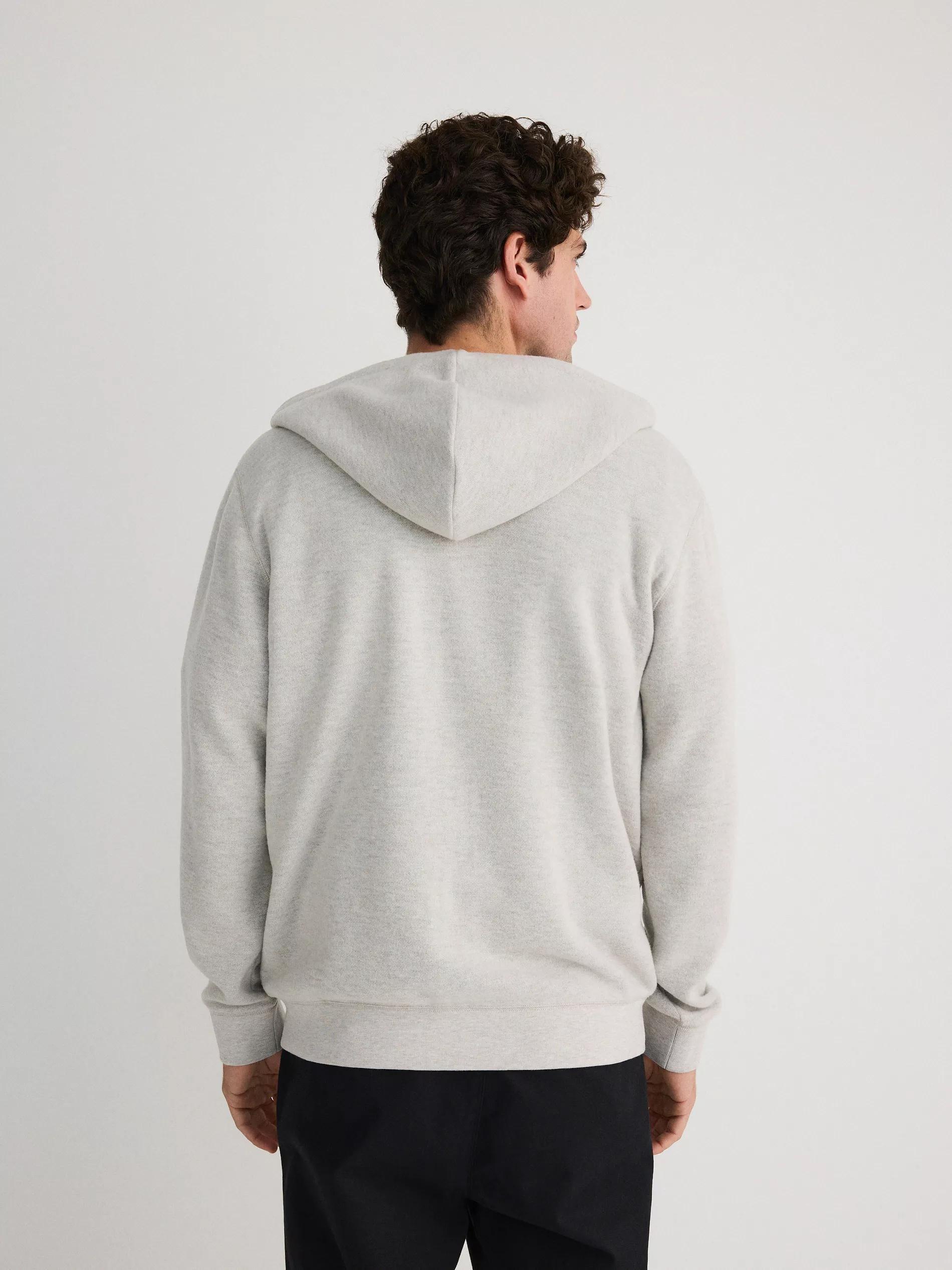 Cream Hooded Jogging Sweater, , large image number 4