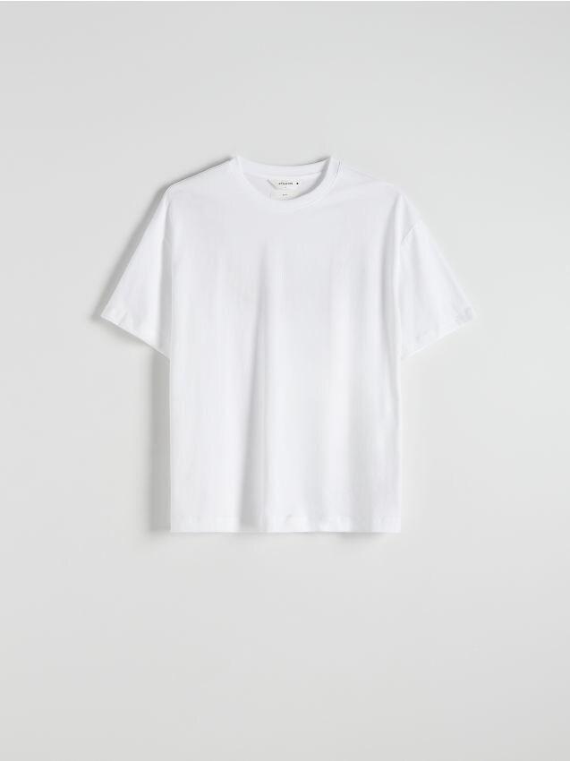 Cream Plain Boxy T-Shirt, , large image number 0