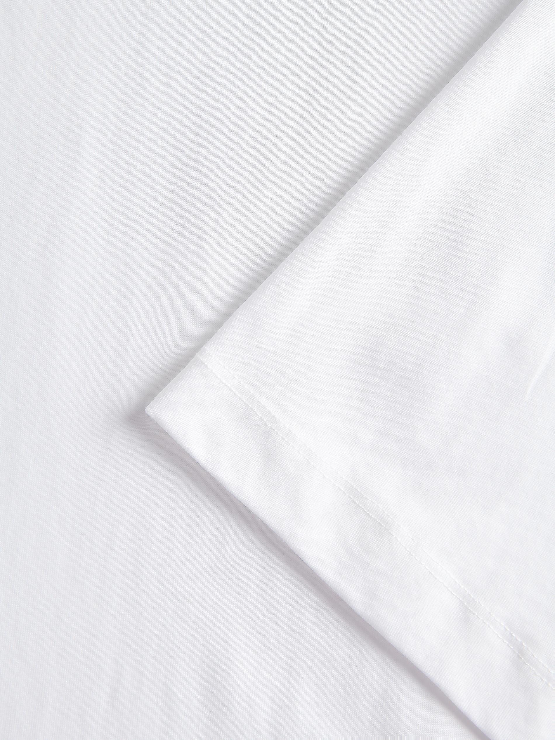 Cream Plain Boxy T-Shirt, , large image number 2