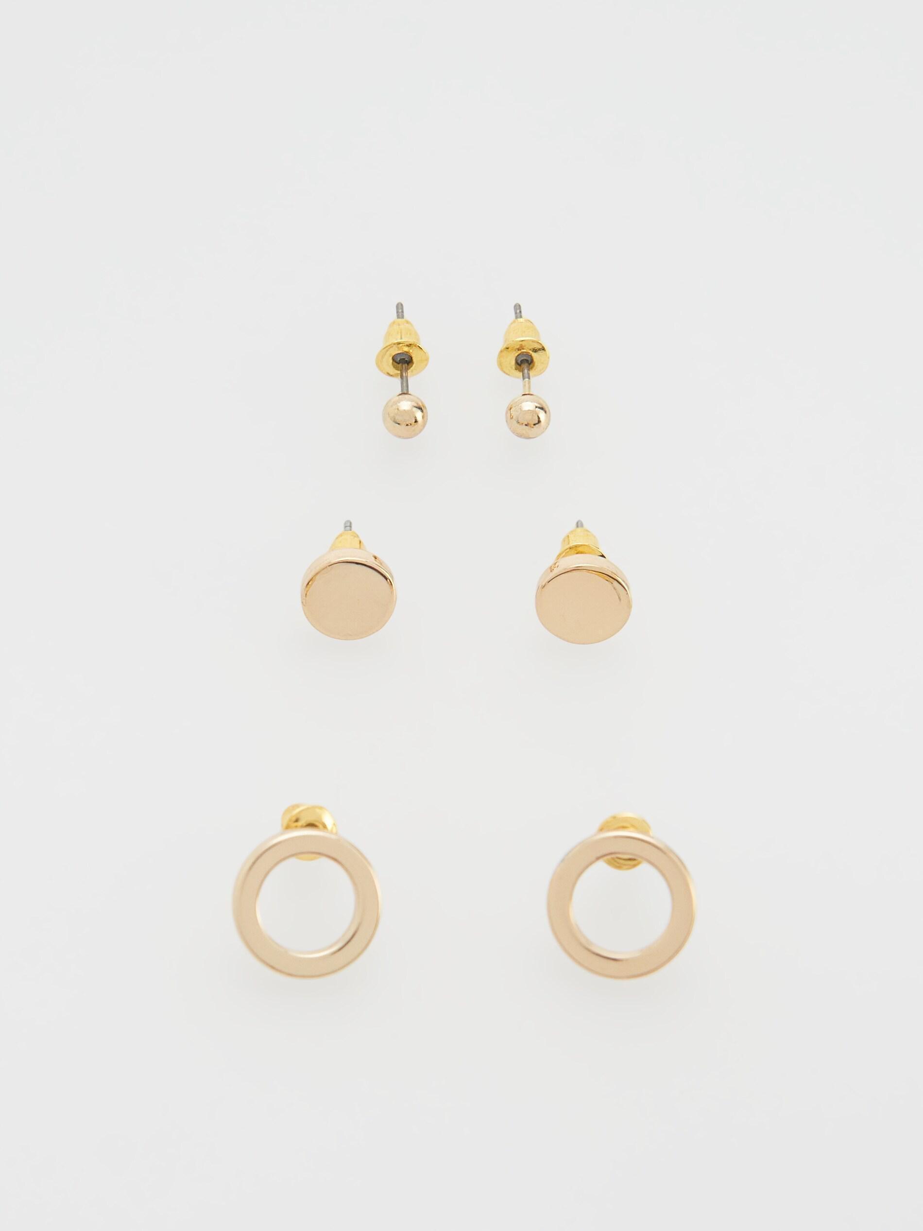 Golden Earrings Set, , large image number 0