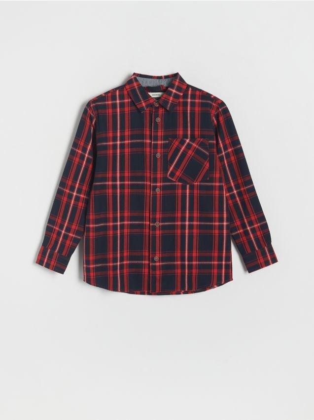Blue Checked Cotton Shirt, Kids Boys, , large image number 5