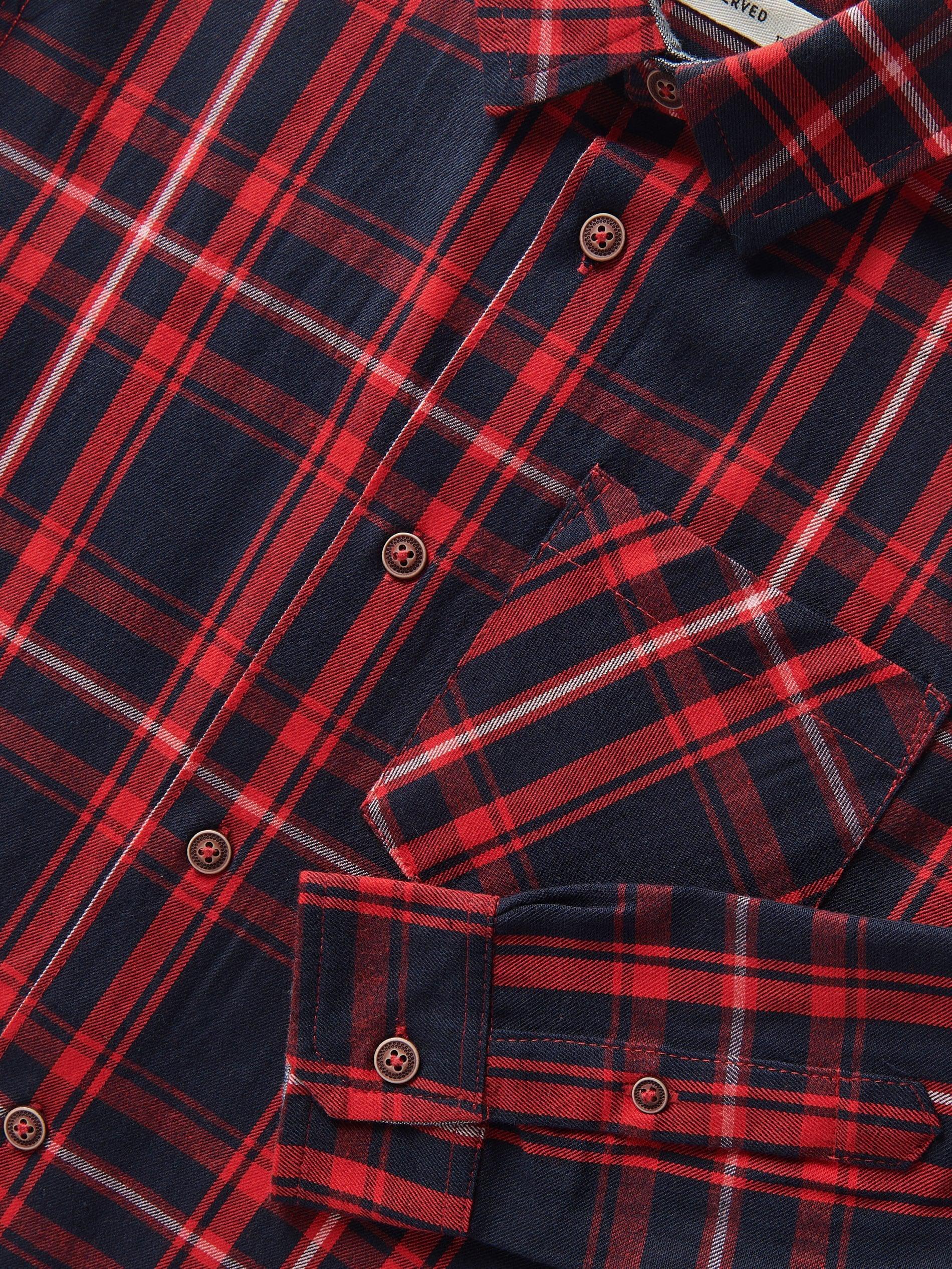 Blue Checked Cotton Shirt, Kids Boys, , large image number 6