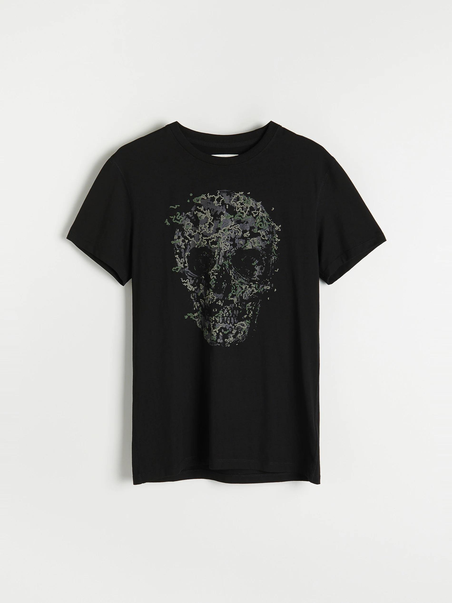 Black Printed T-Shirt, , large image number 0