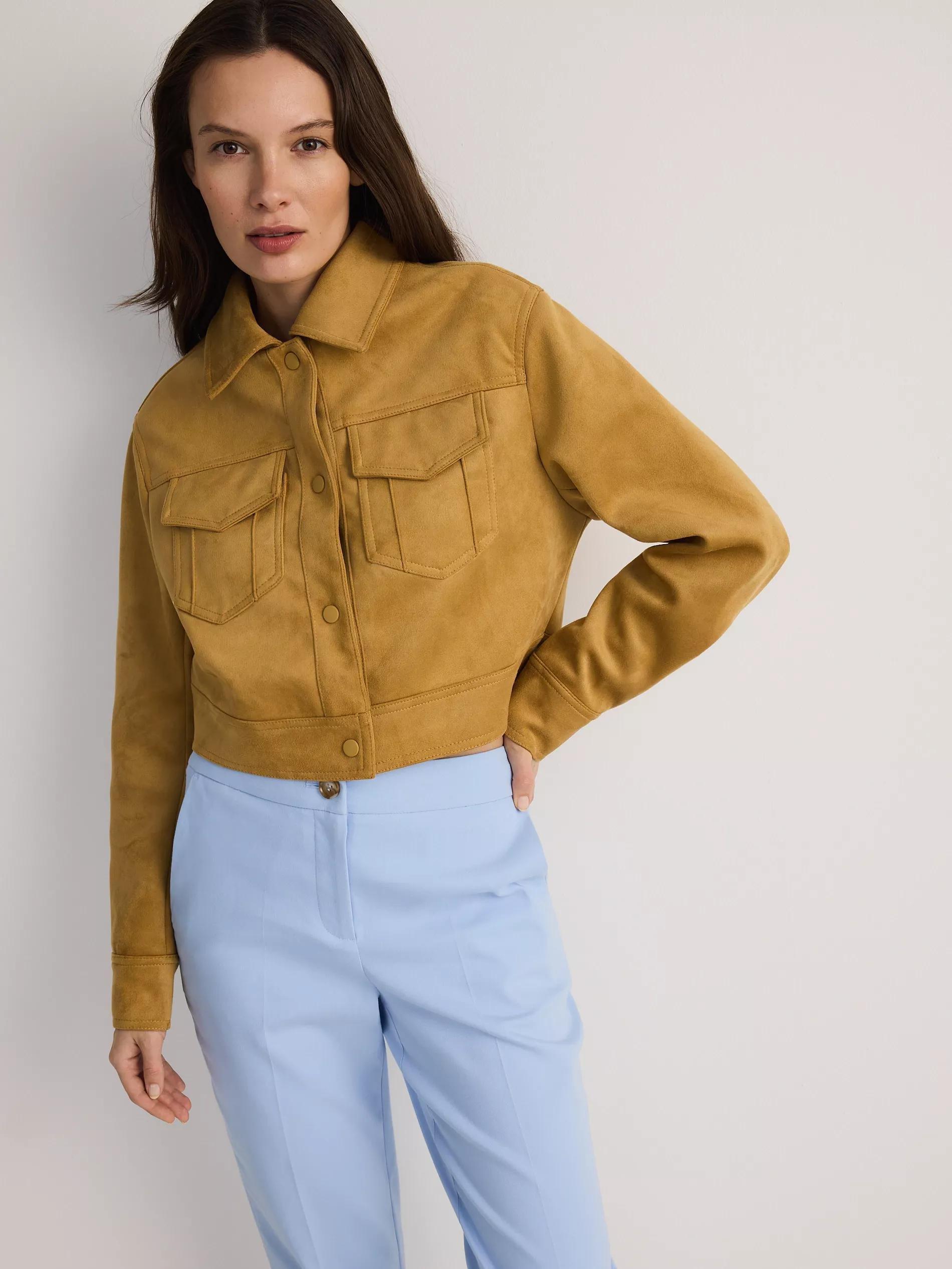 Blue Slim striped trousers, , large image number 4