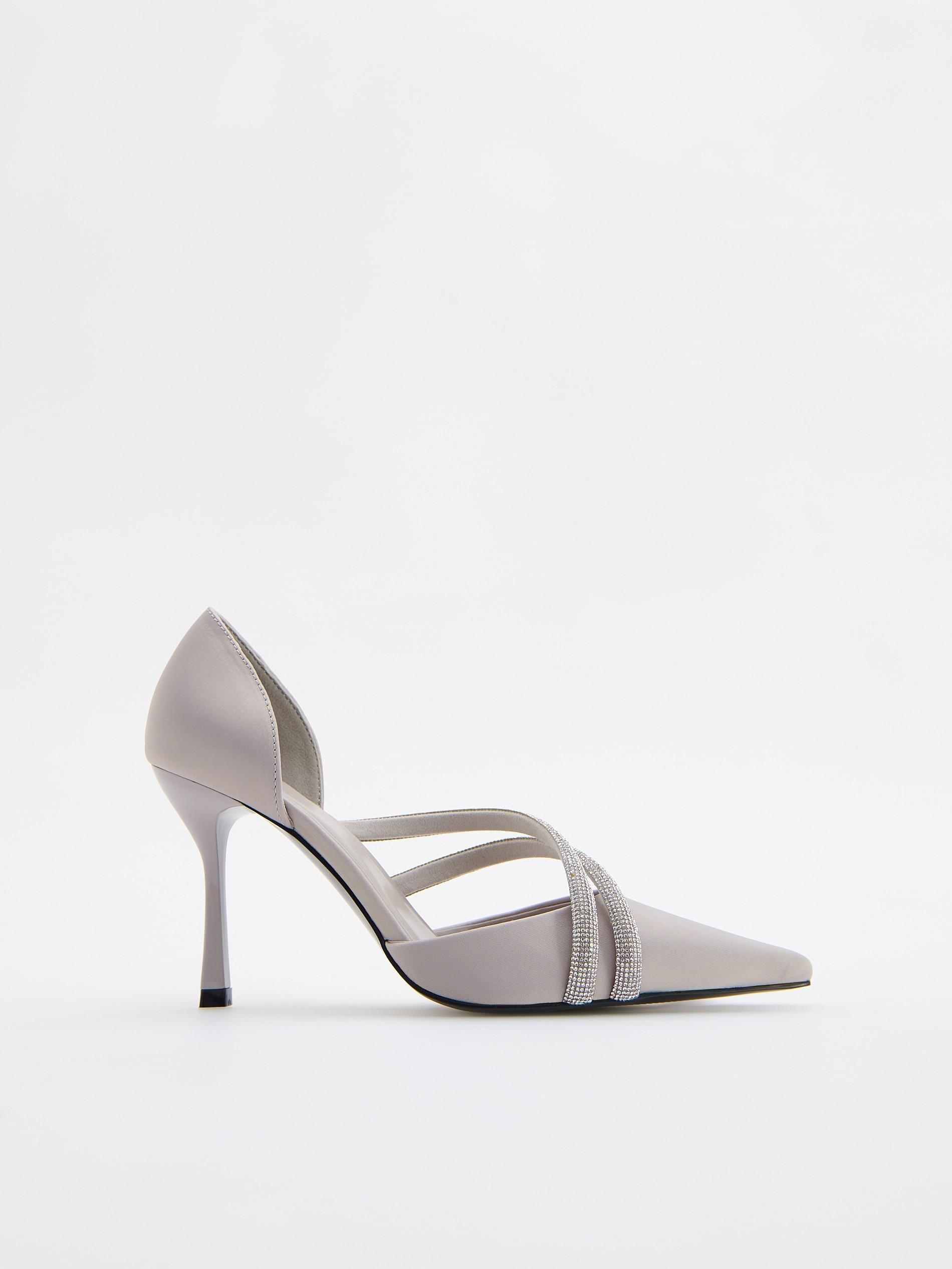 Grey High-Heeled Pumps, , large image number 1