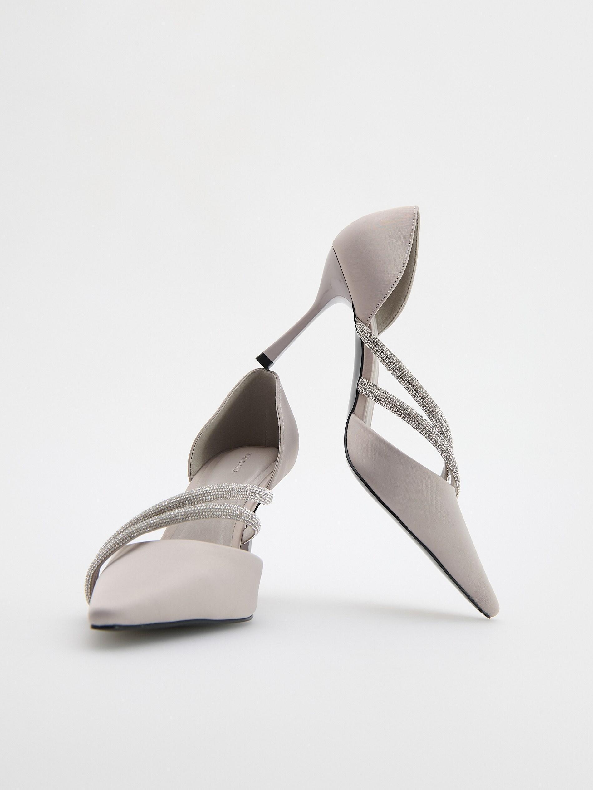Grey High-Heeled Pumps, Light grey, large image number 7