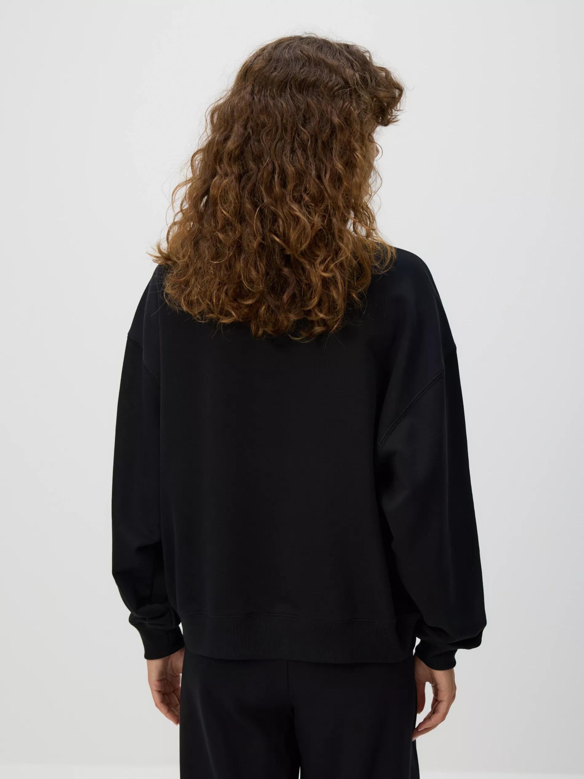 Black Cotton Sweatshirt, , large image number 3
