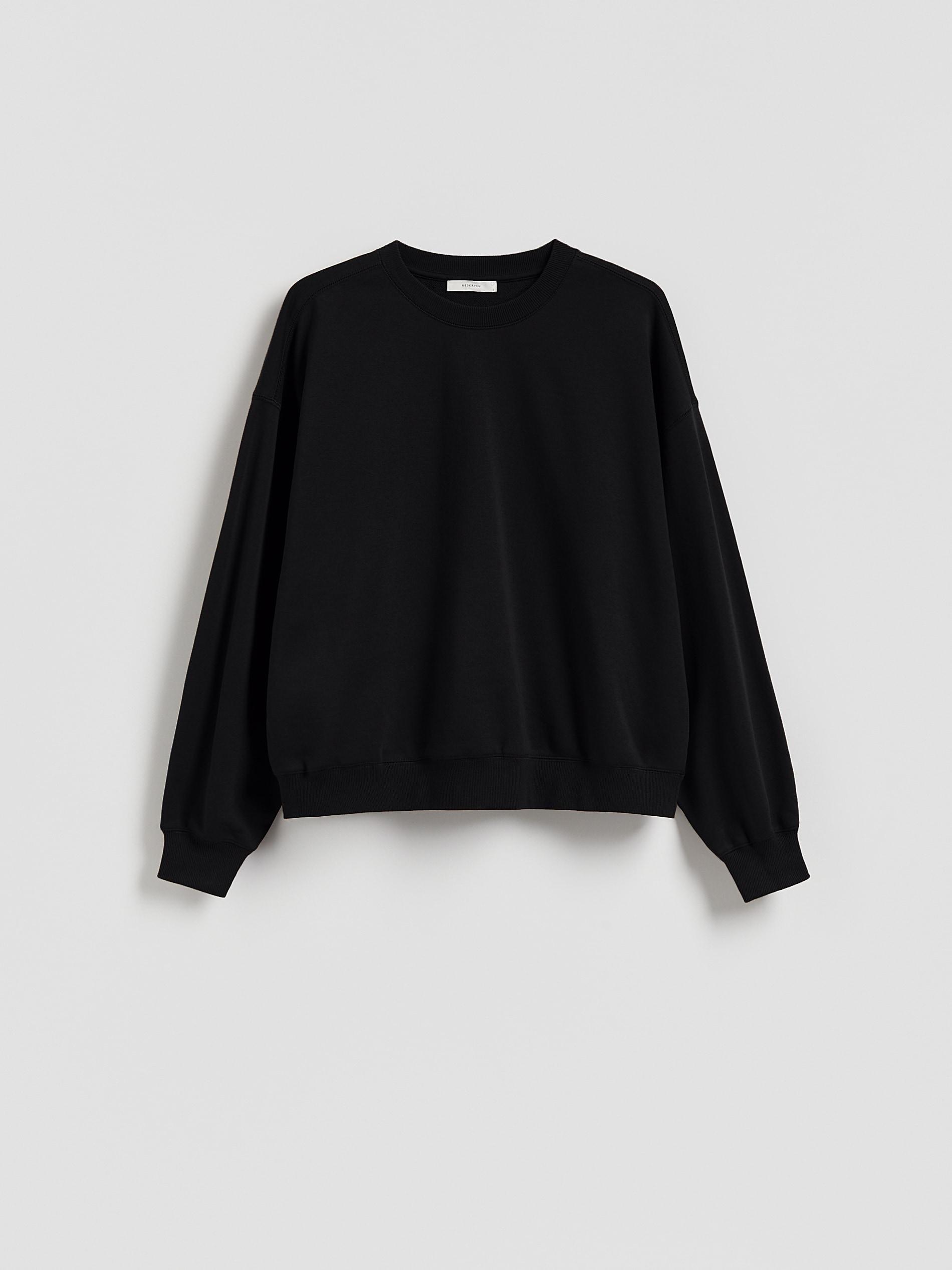 Black Cotton Sweatshirt, , large image number 4
