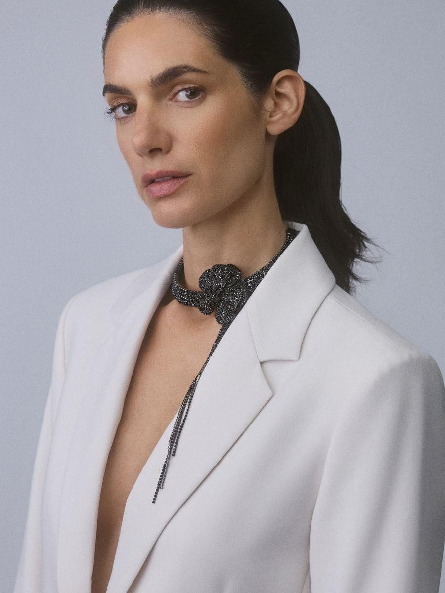 Black Choker Necklace, Black, large image number 0