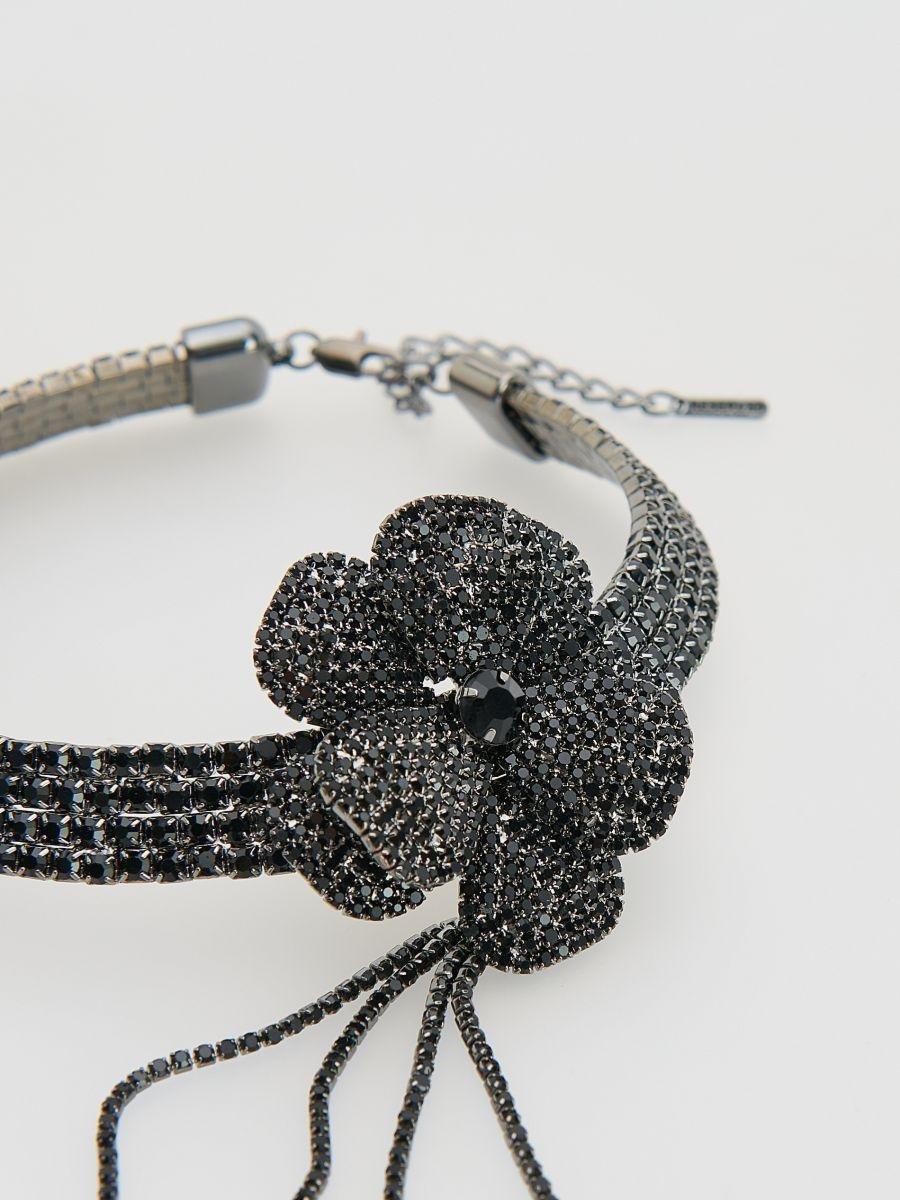 Black Choker Necklace, Black, large image number 2