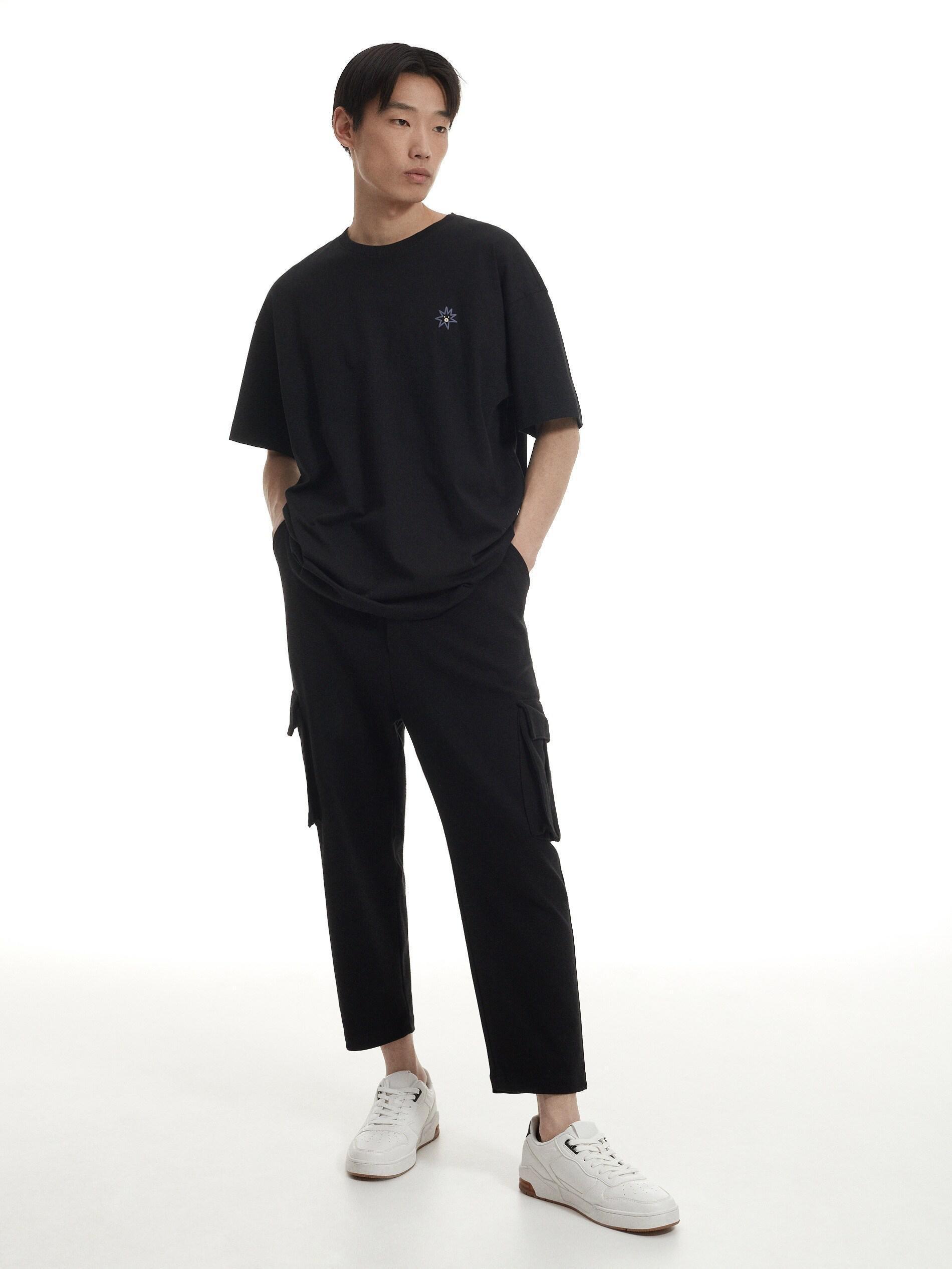 Black Printed T-shirt, , large image number 3