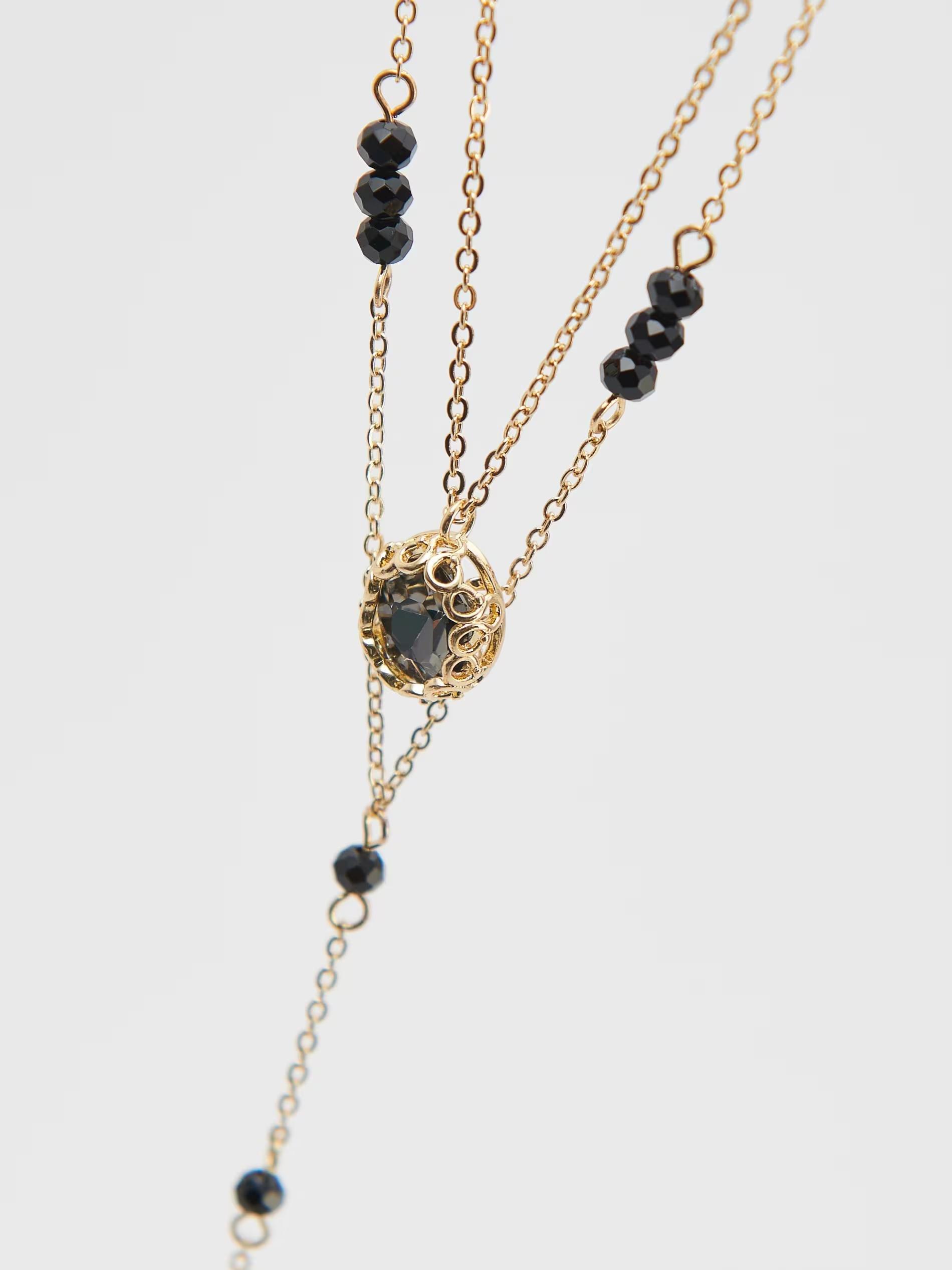 Golden With Stones Necklace, , large image number 4