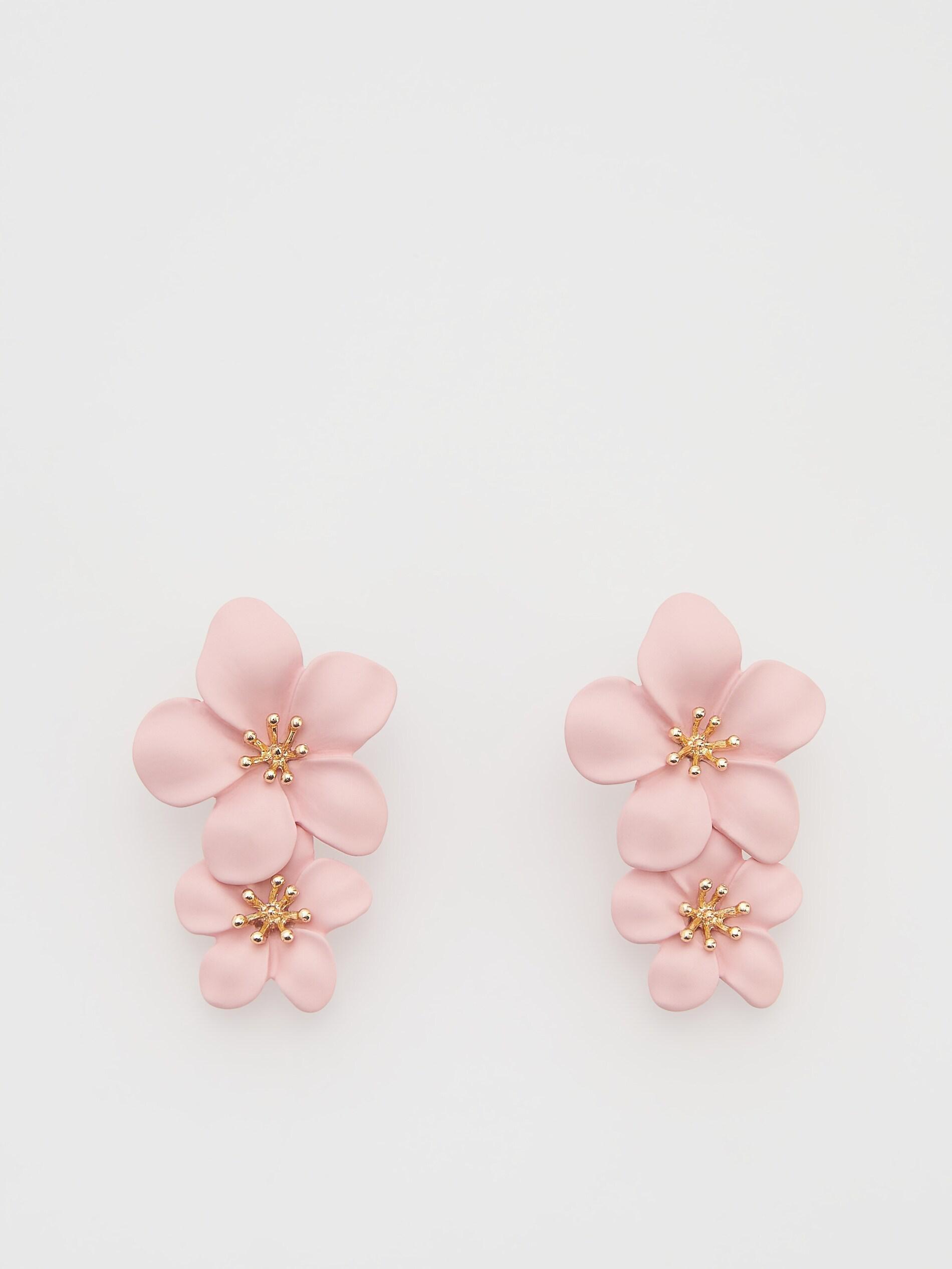 Pink Flower Earrings, , large image number 0