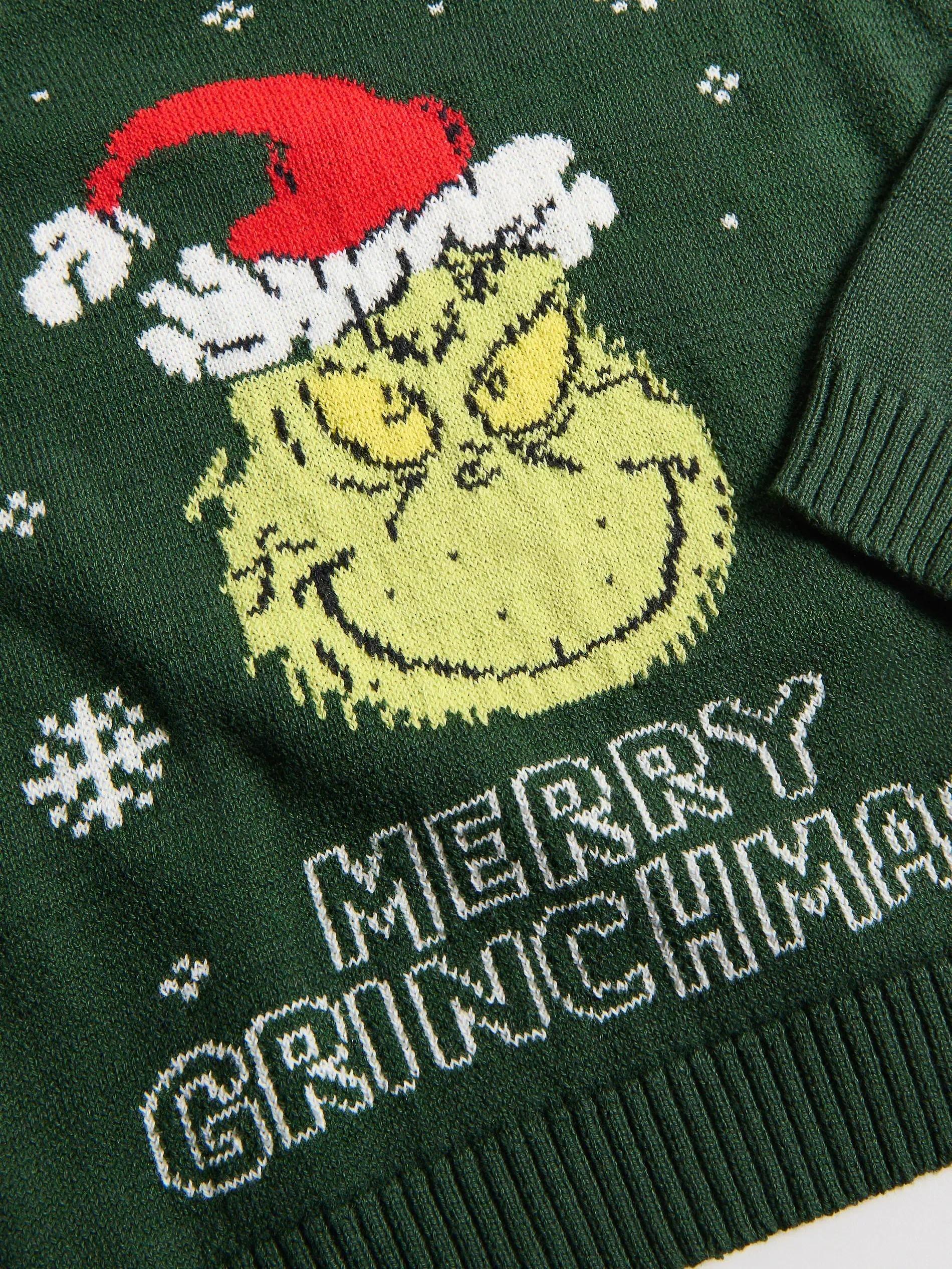 Green Grinch Christmas Sweater, Green, medium