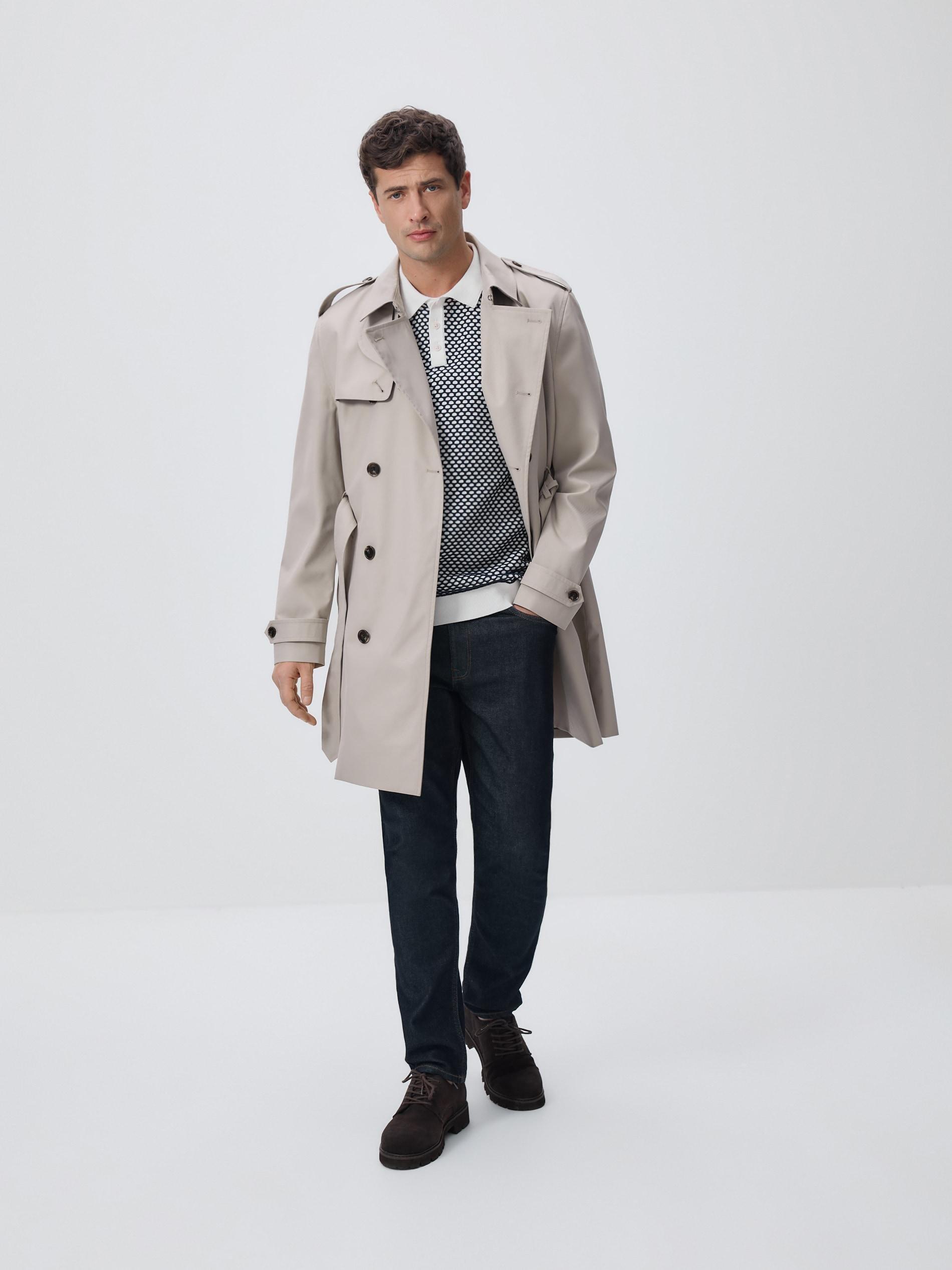 Navy Cotton Rich Polo Jumper, Navy, medium