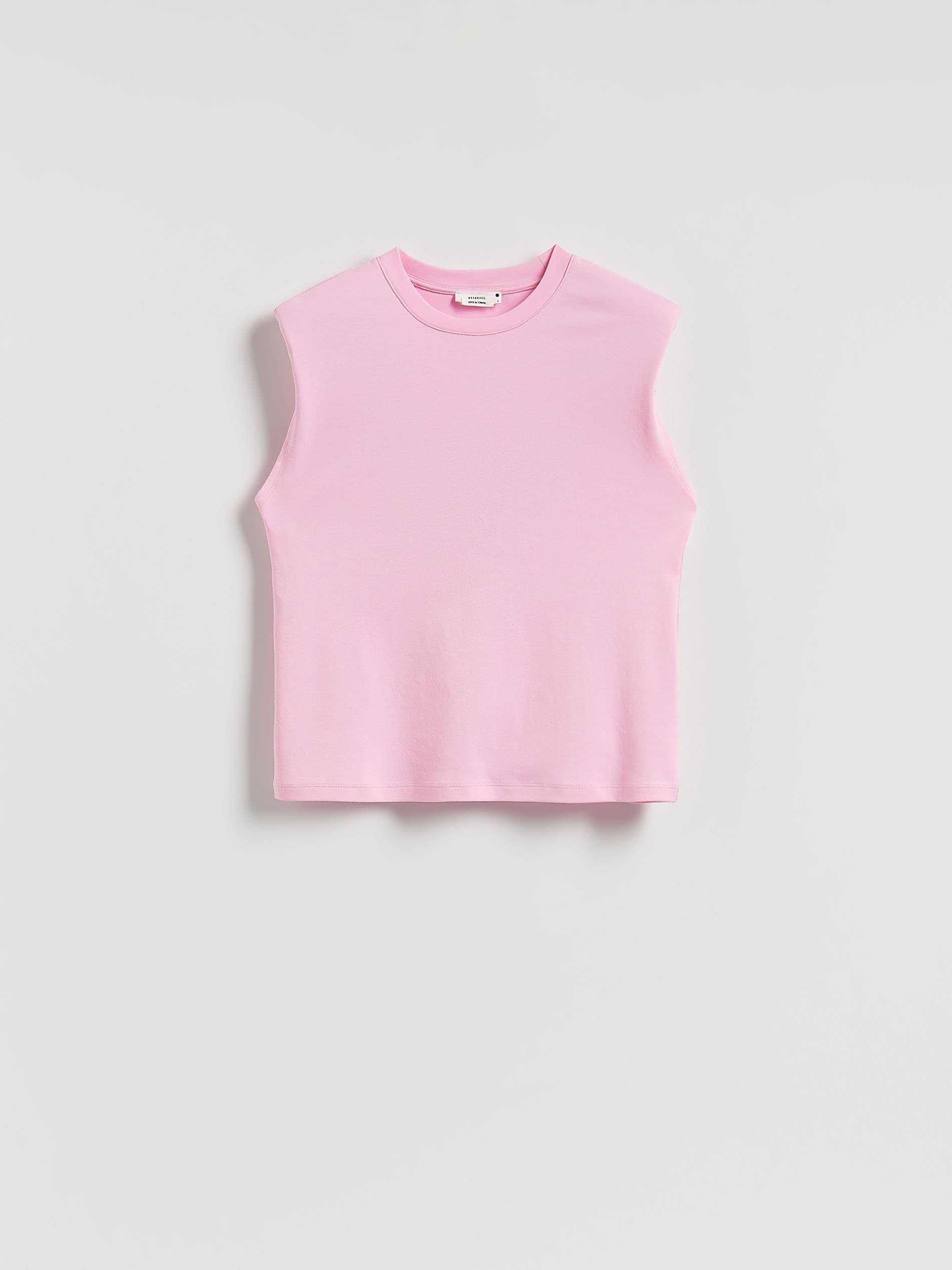 Pink Padded Shoulder T-Shirt, , large image number 0