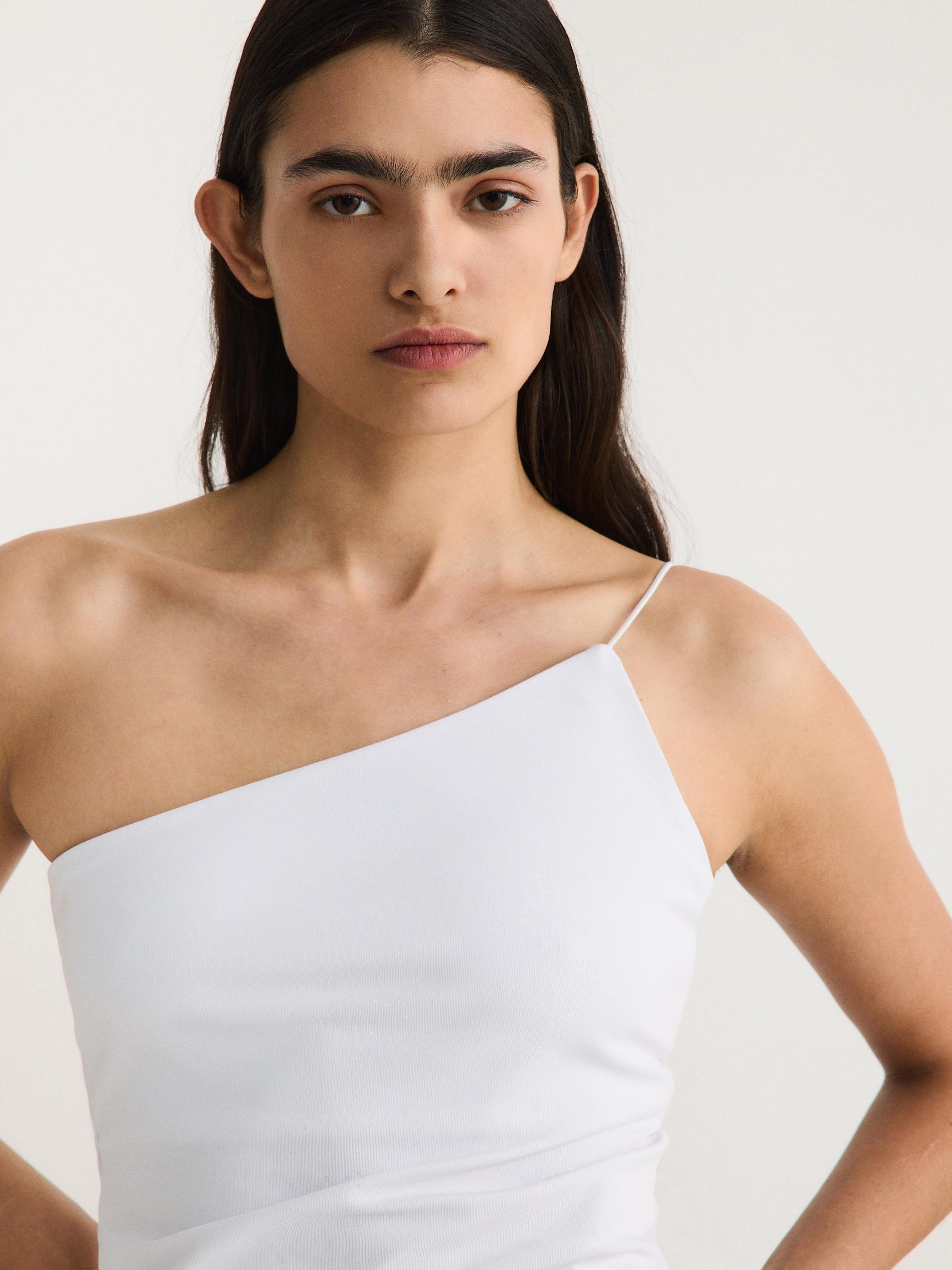 White Asymmetrical Top, , large image number 1