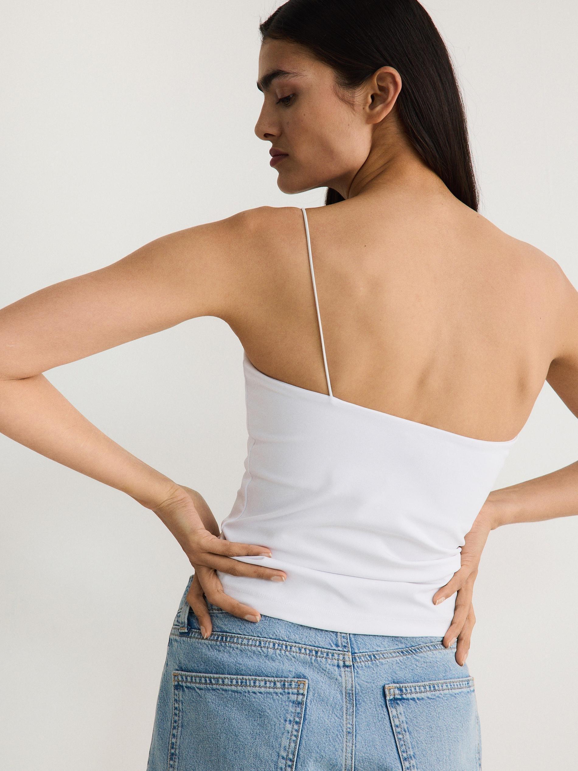 White Asymmetrical Top, , large image number 4