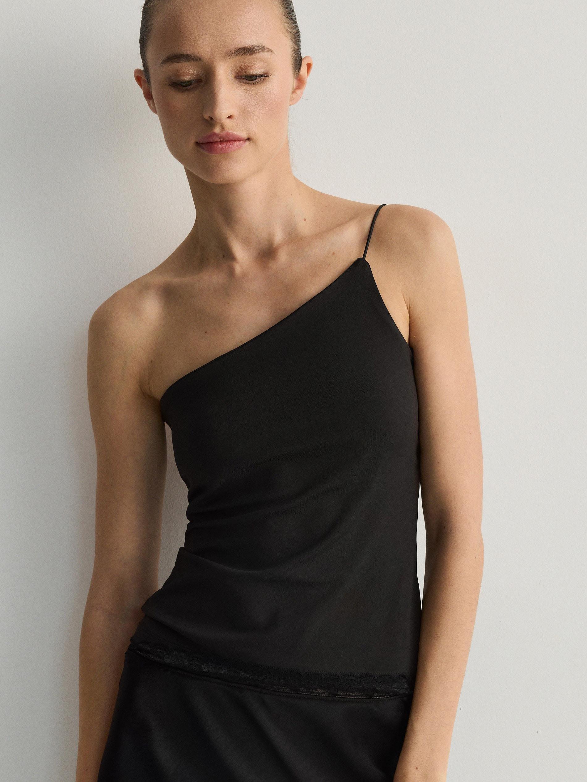 Black Asymmetrical Top, , large image number 1