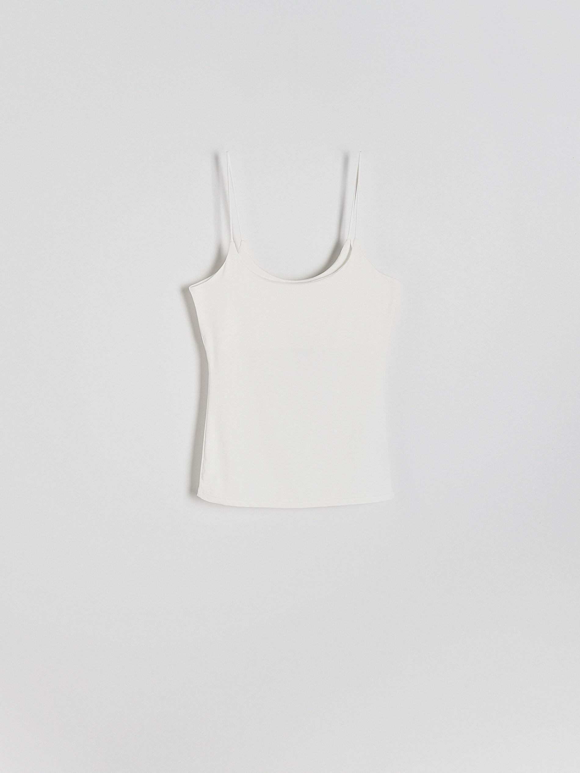 White Casual Tank Top, , large image number 1
