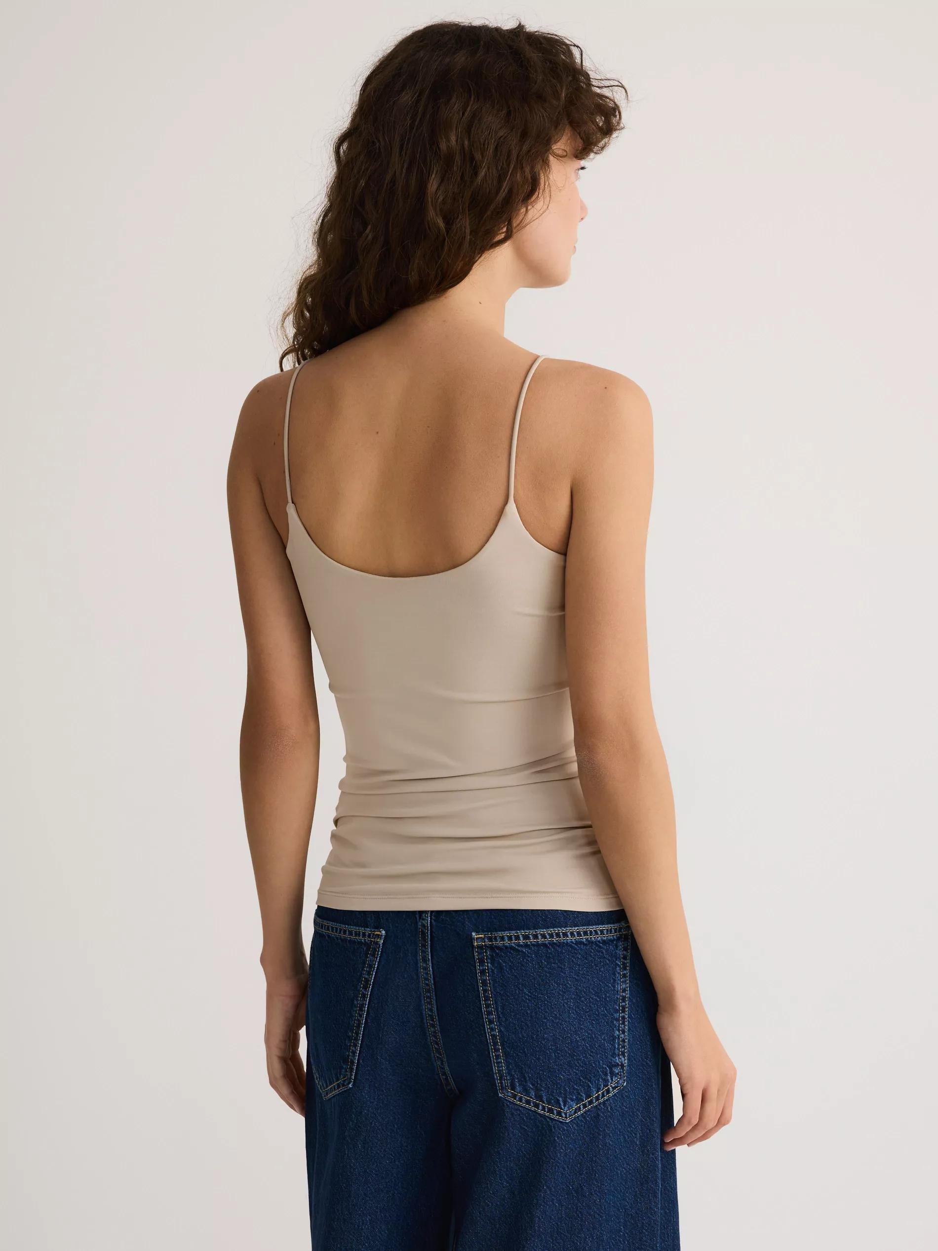 Beige Casual Tank Top, , large image number 7
