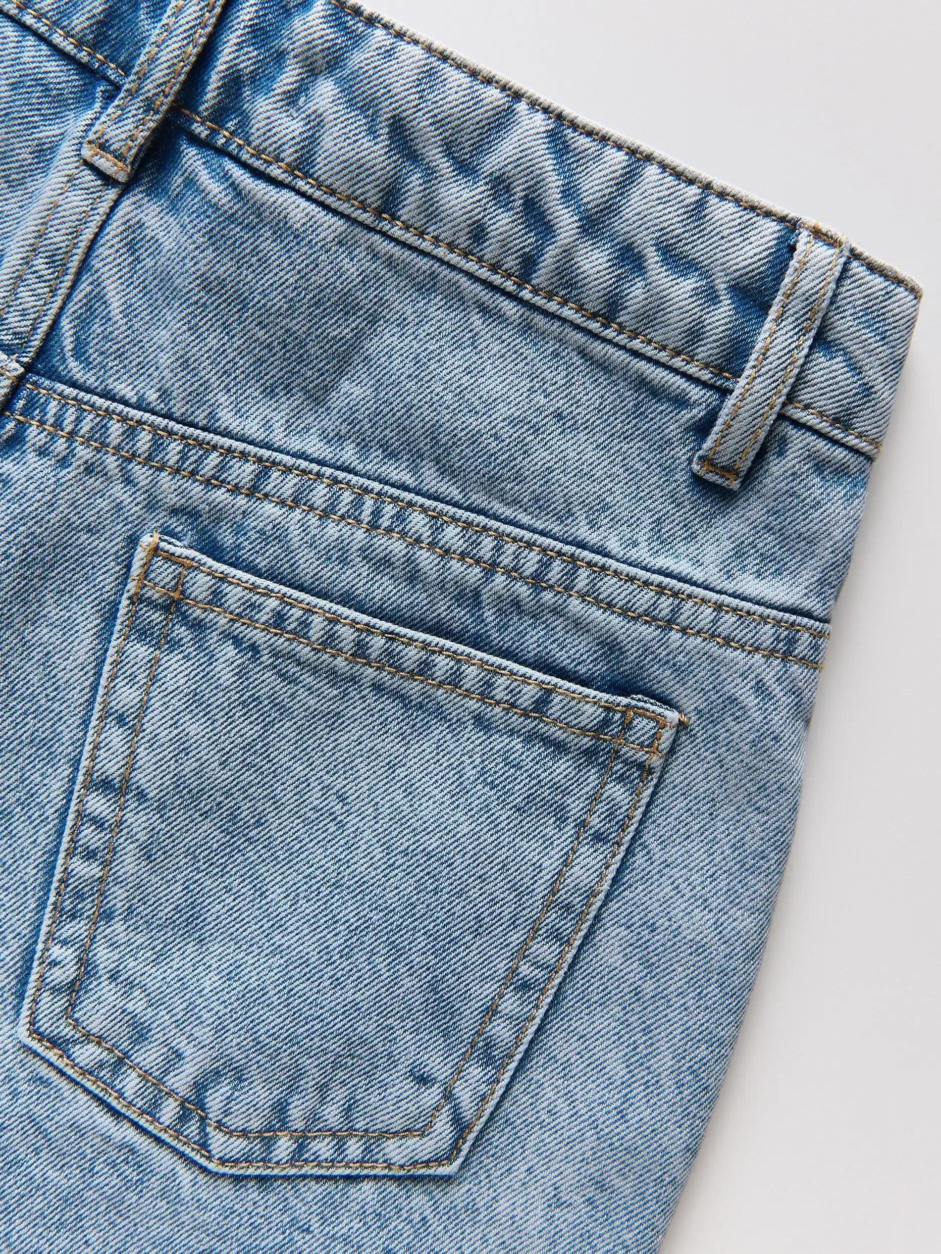 Blue Denim Shorts With Keychain, , large image number 5