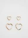 Reserved - Golden Heart Earrings