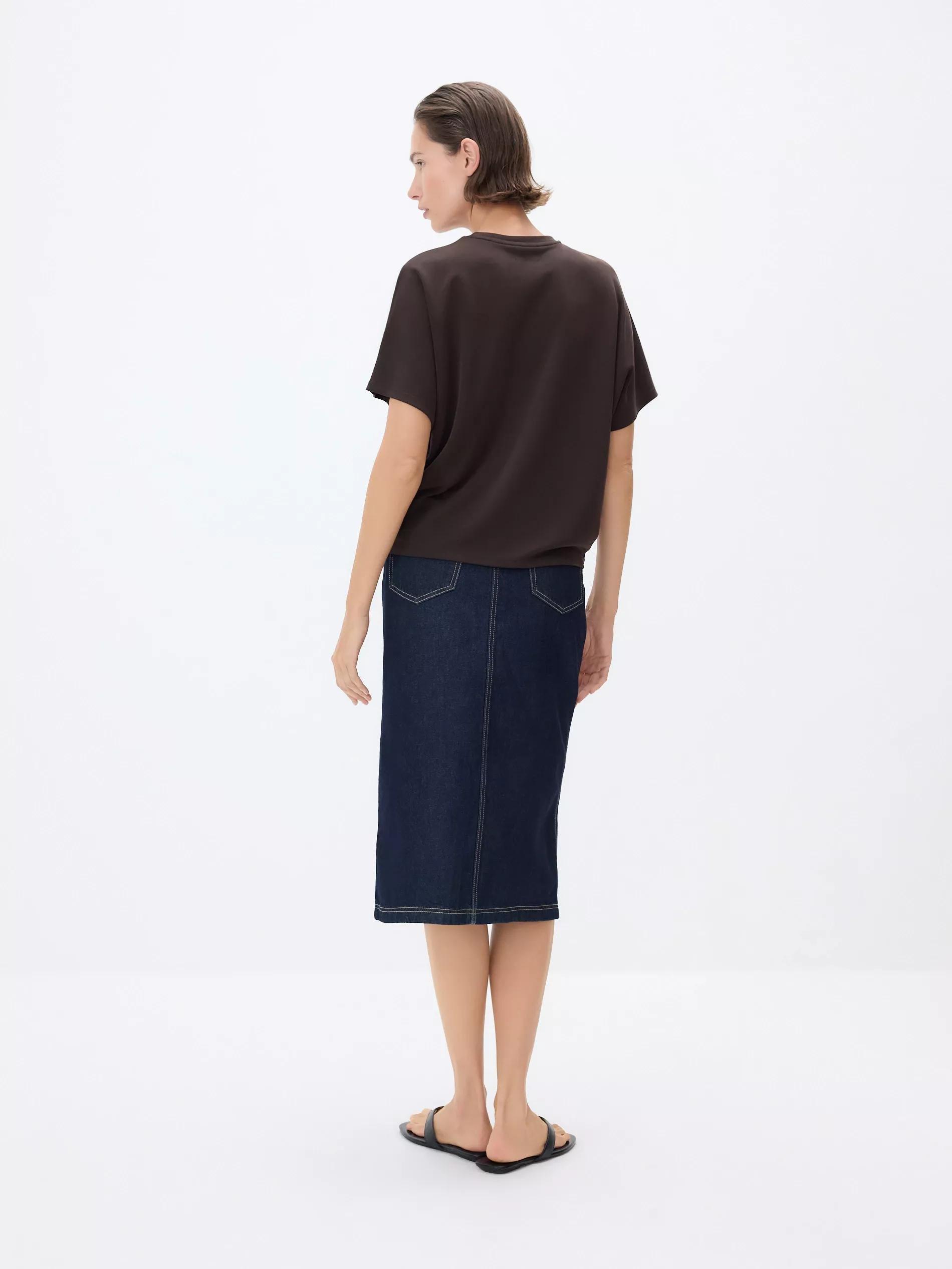 Brown Modal Blend Oversized T-Shirt, , large image number 3
