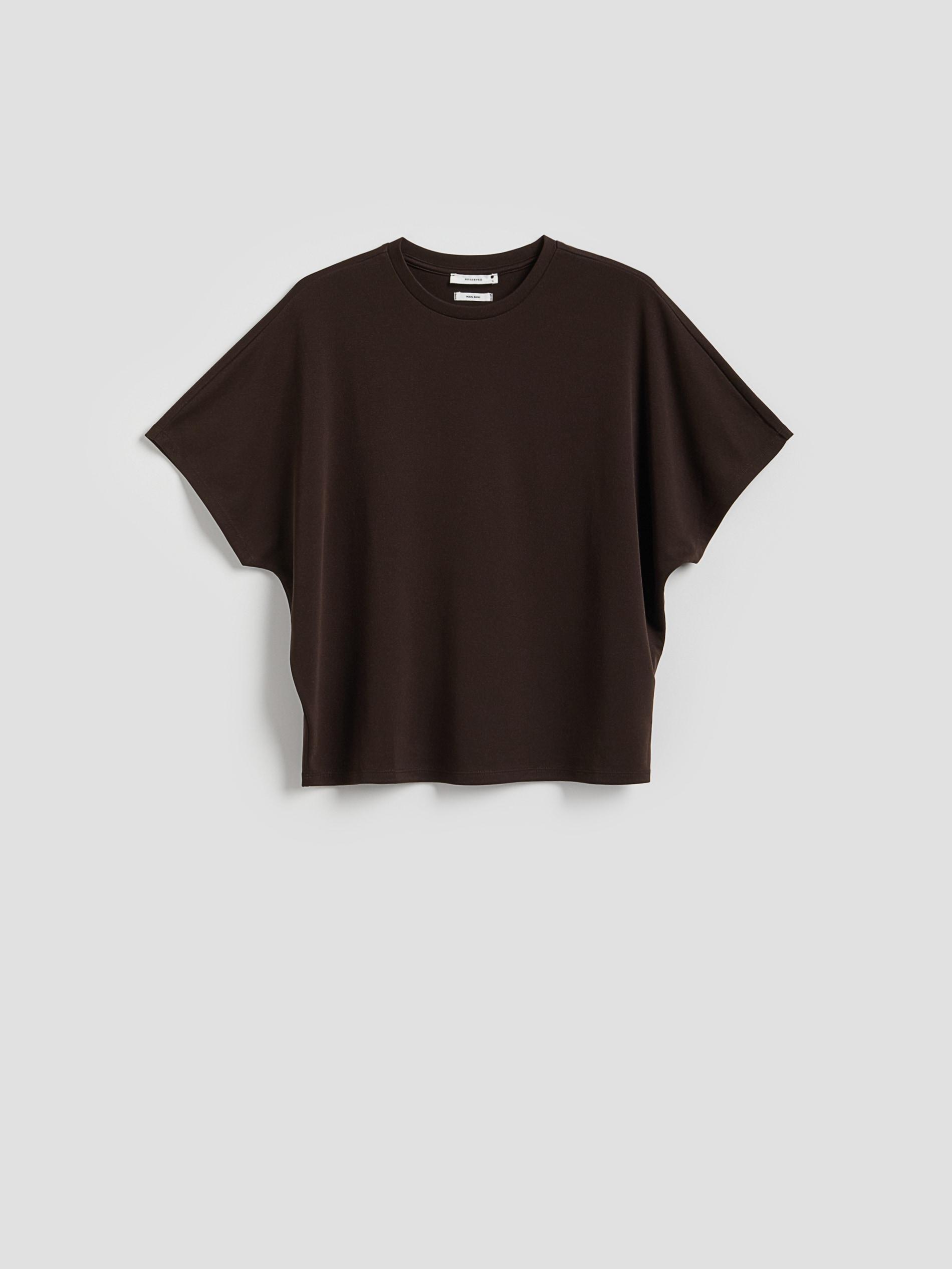 Brown Modal Blend Oversized T-Shirt, , large image number 4