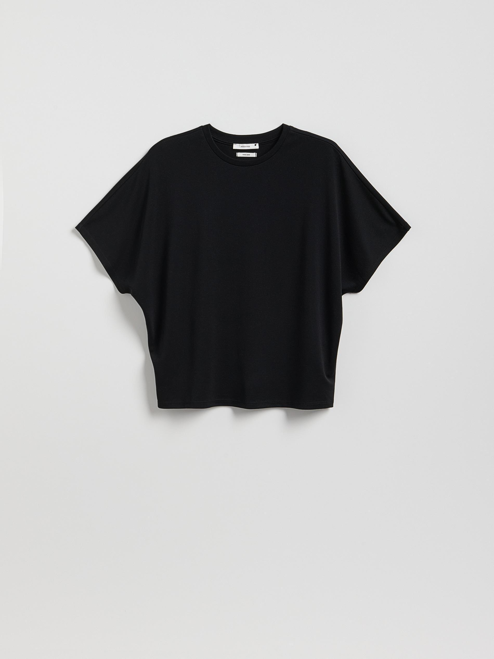 Black Modal Blend Oversized T-Shirt, , large image number 3