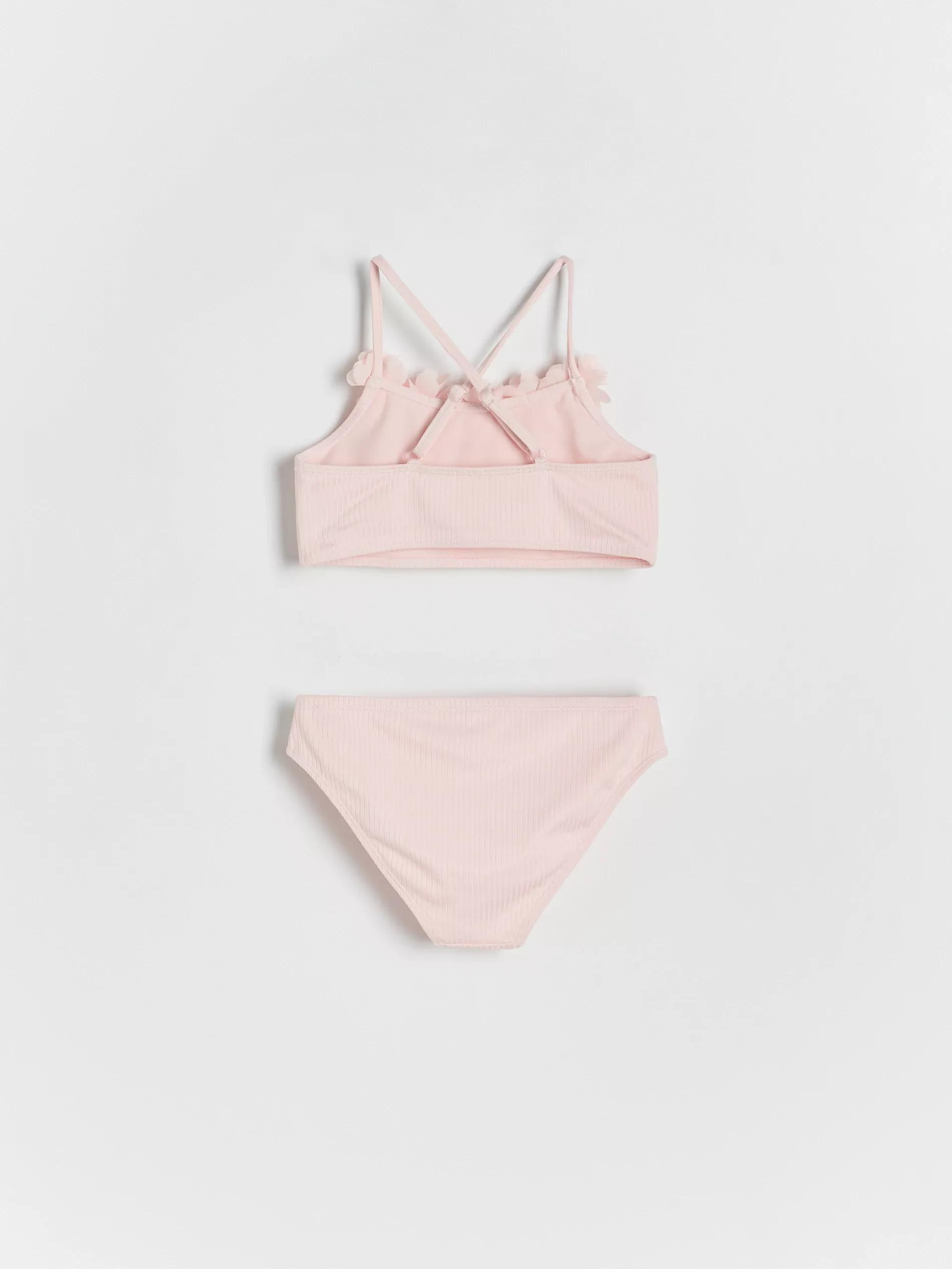 Pink Applique Swimsuit, Kids Girls, Pink, large image number 1