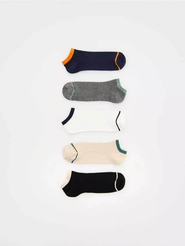 Beige Socks,Set Of 5, , large image number 0