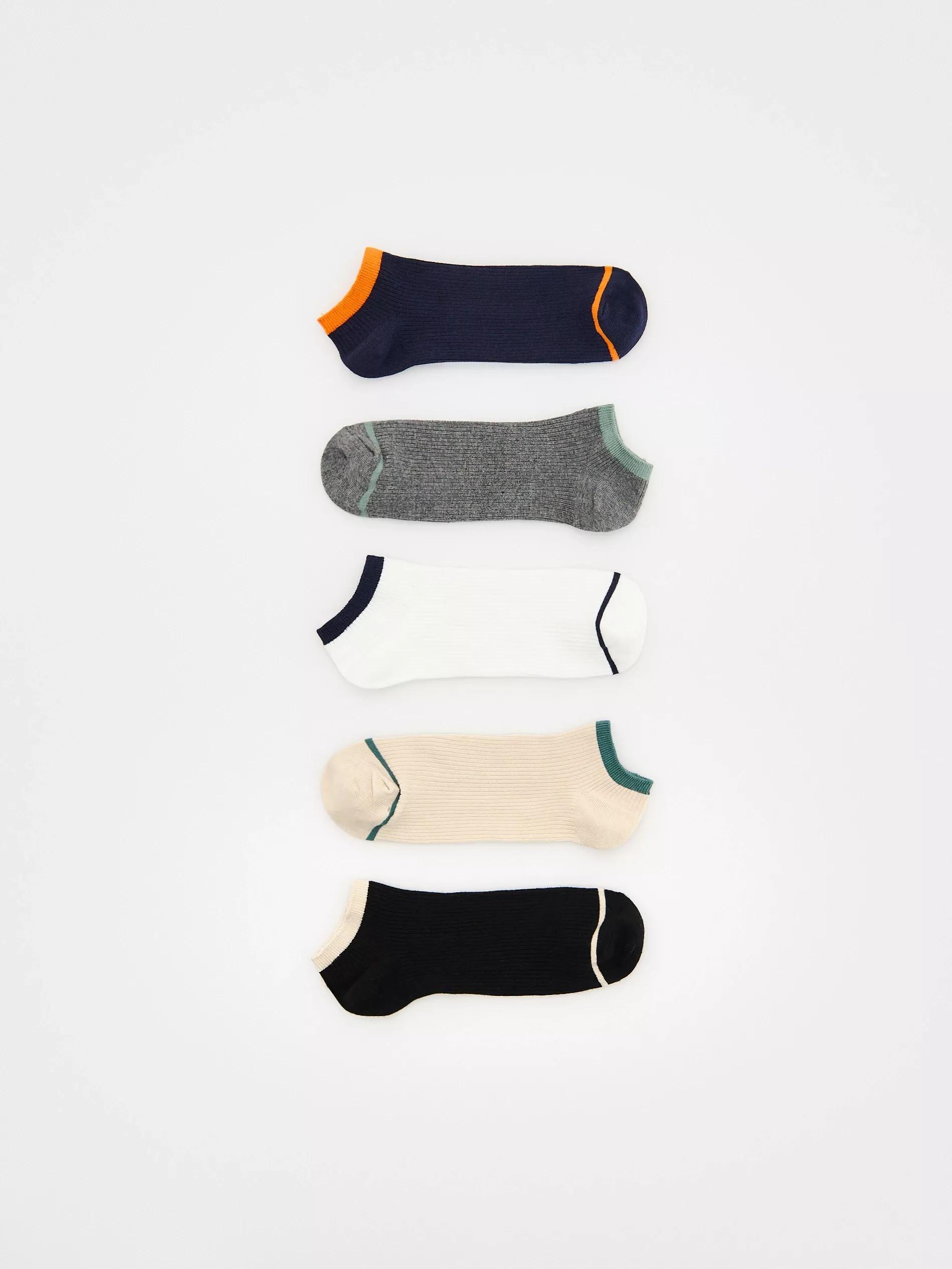 Beige Socks,Set Of 5, , large image number 1