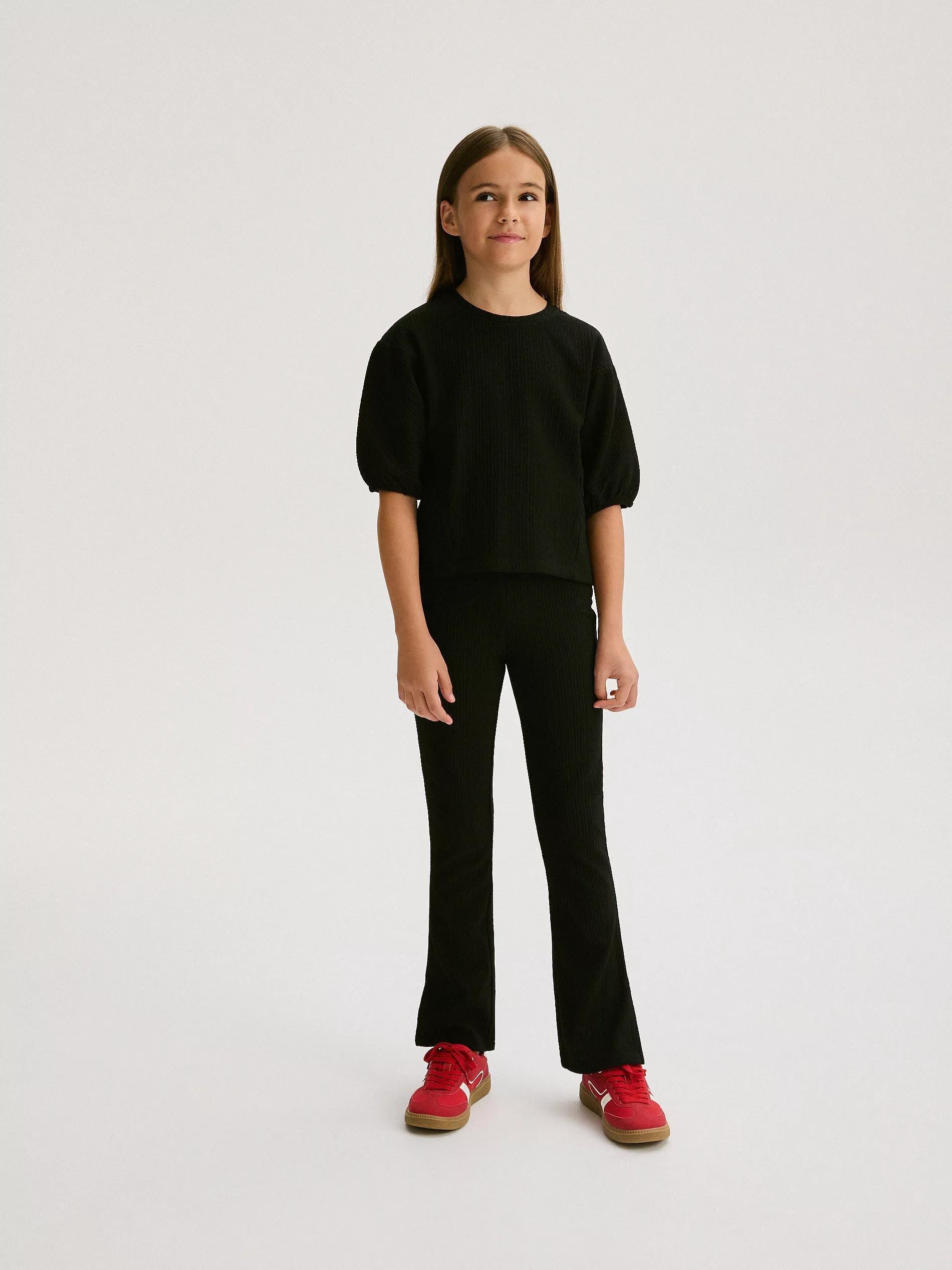 Black Top With Puff Sleeves, , large image number 2
