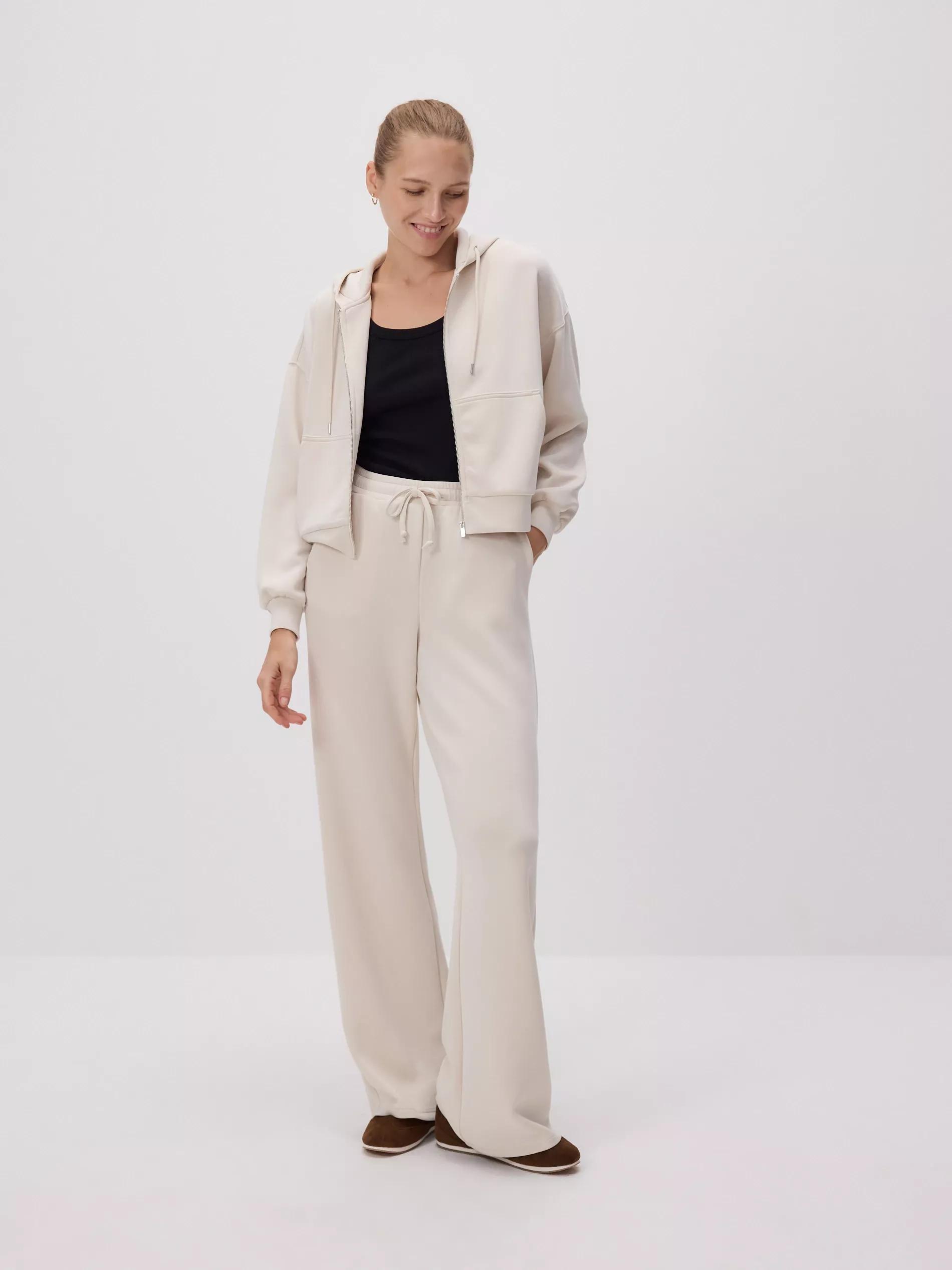 Black Jogging Top, Beige, large image number 0