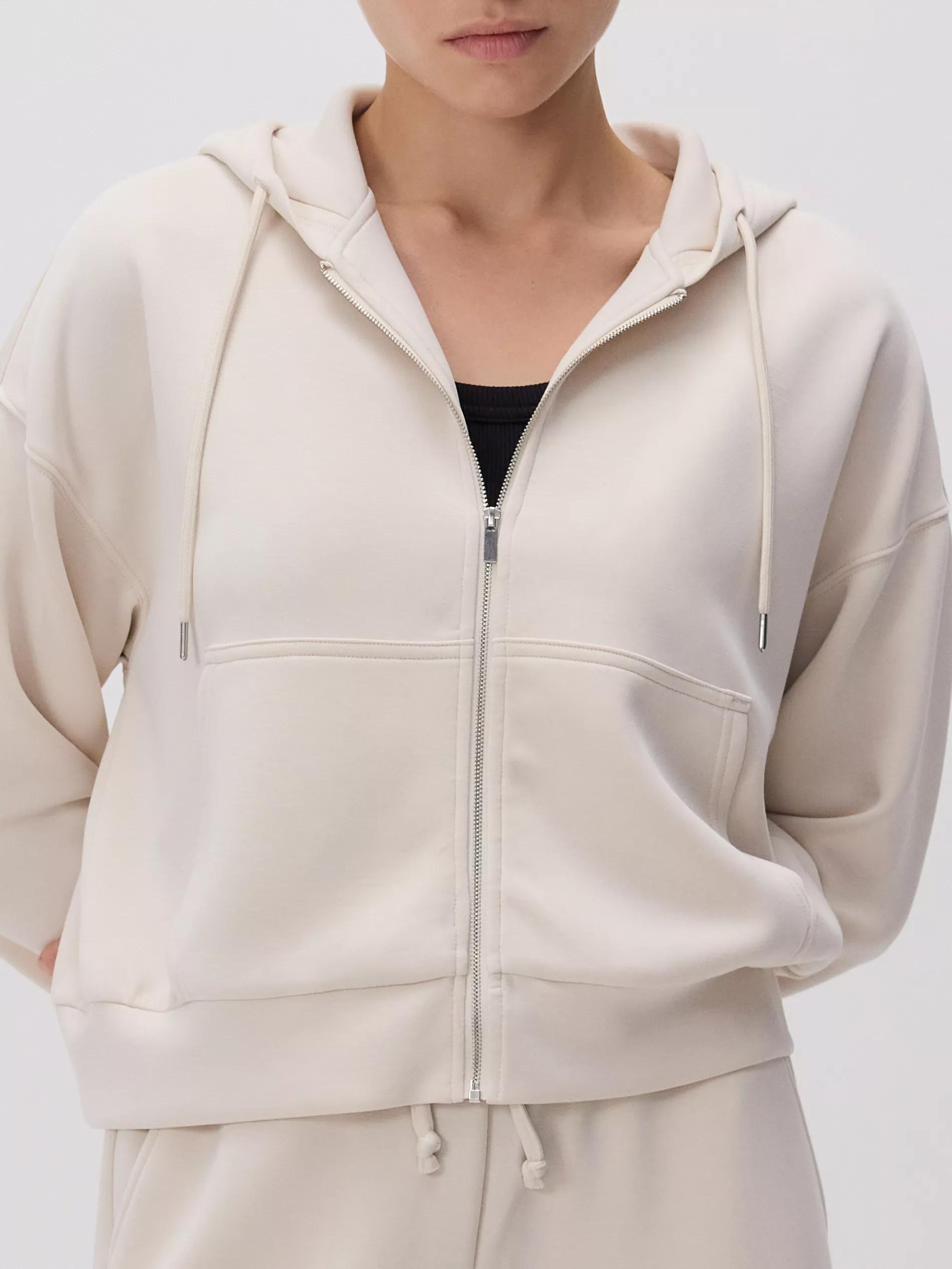 Black Jogging Top, Beige, large image number 1