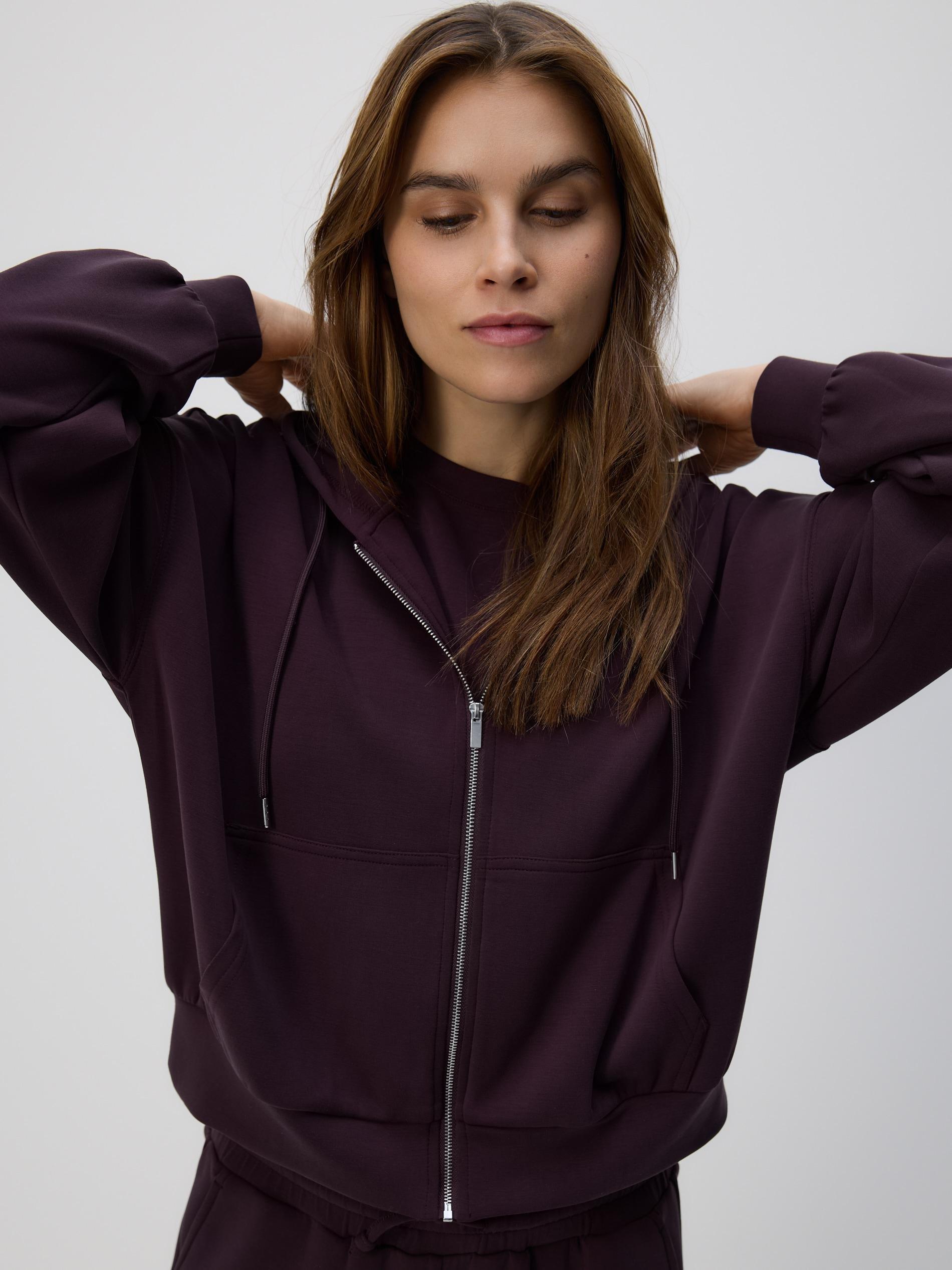 Purple Oversized Sweatshirt, Purple, medium