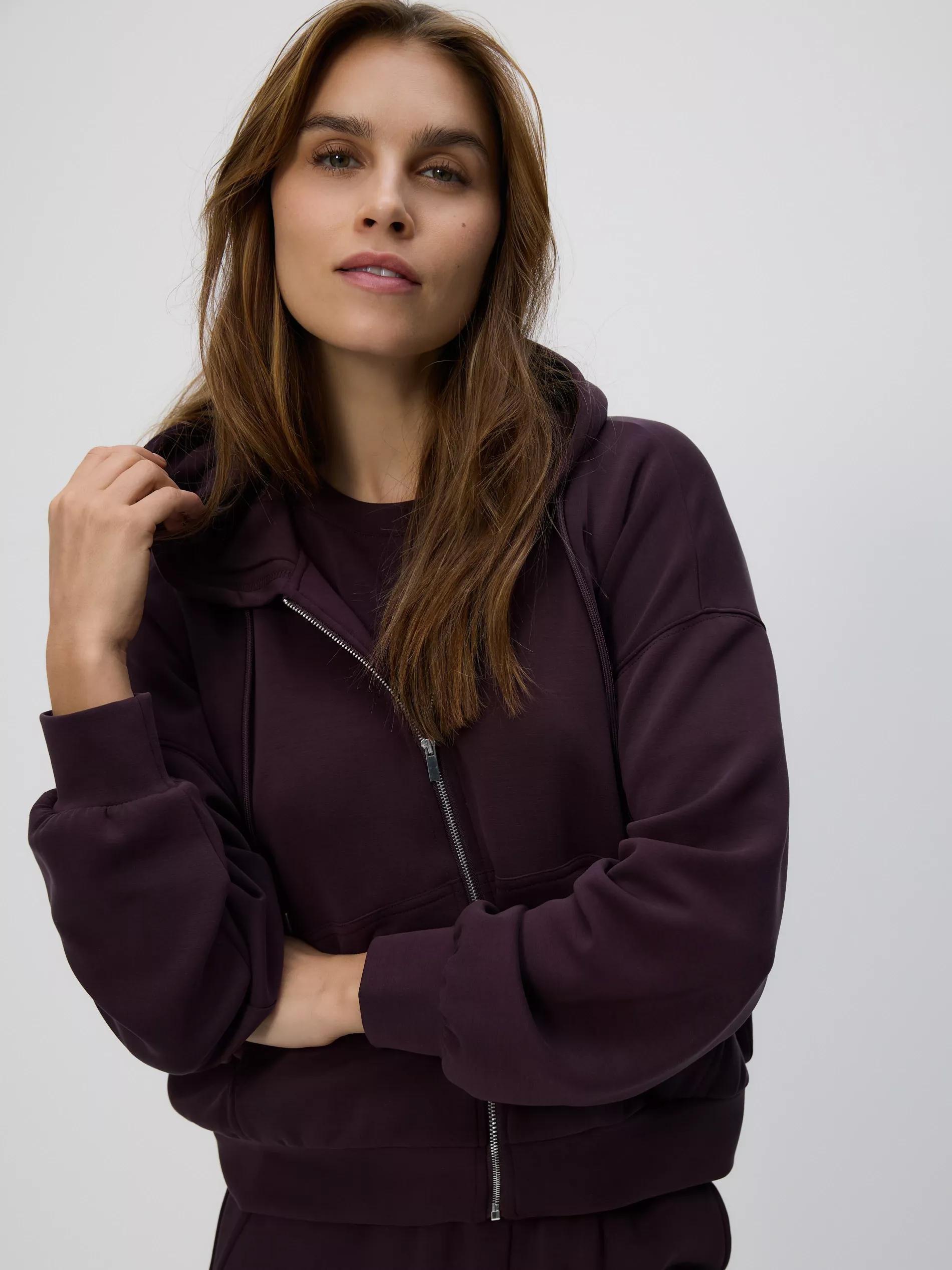 Purple Oversized Sweatshirt, Purple, large image number 1