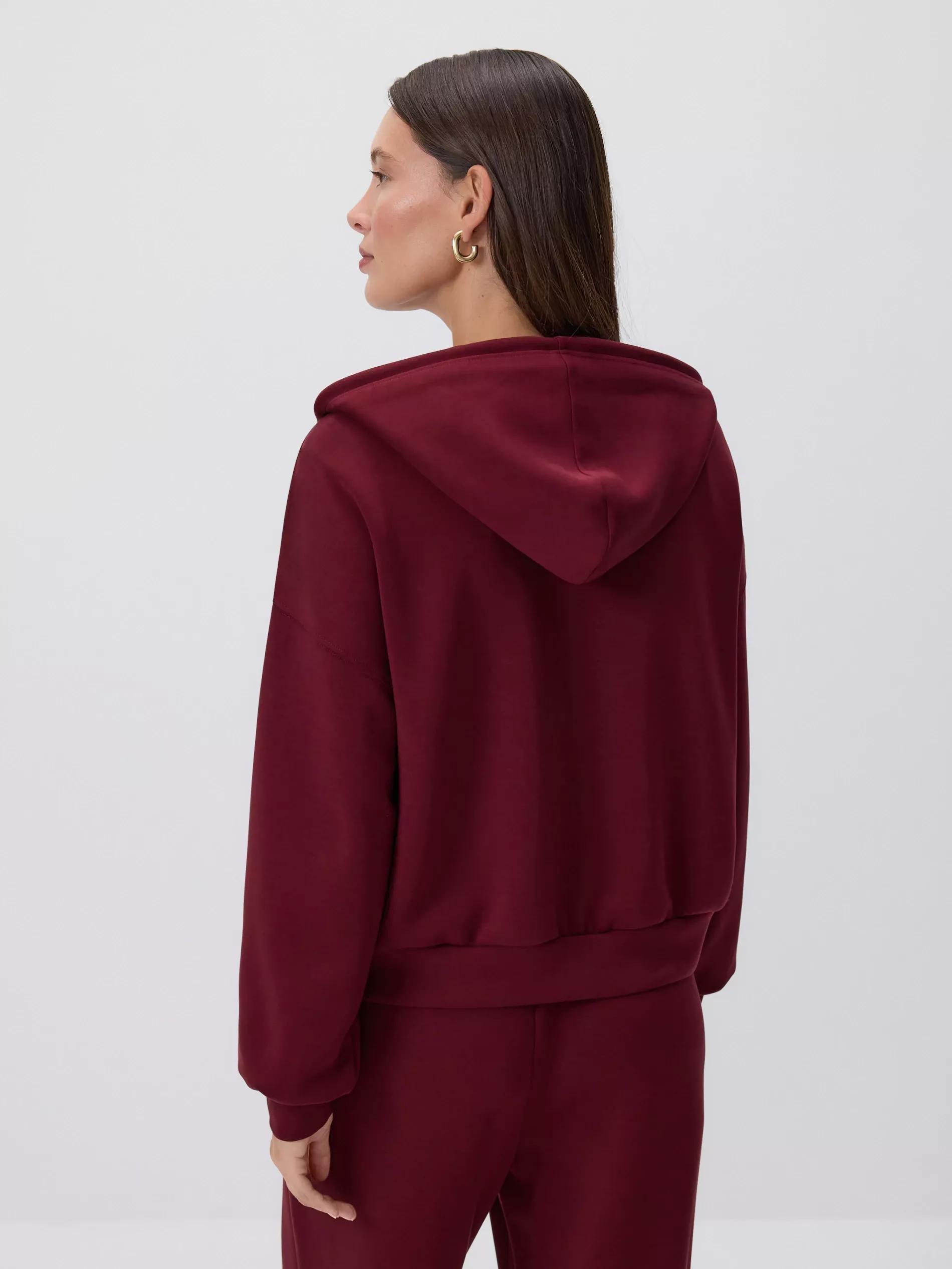 سويت شيرت بقصة واسعة عنابي, Burgundy, large image number 3