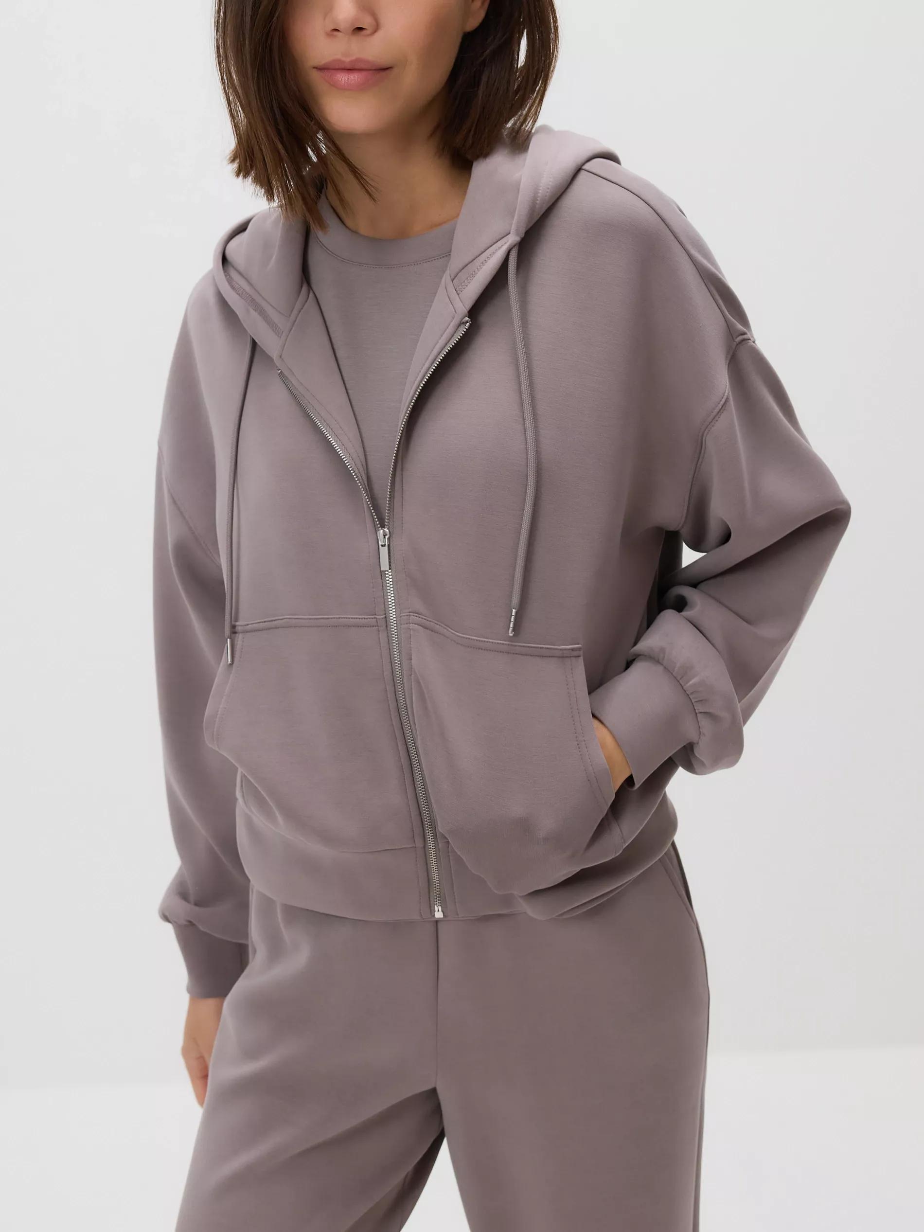 سويت شيرت بقصة واسعة بني, Brown, medium