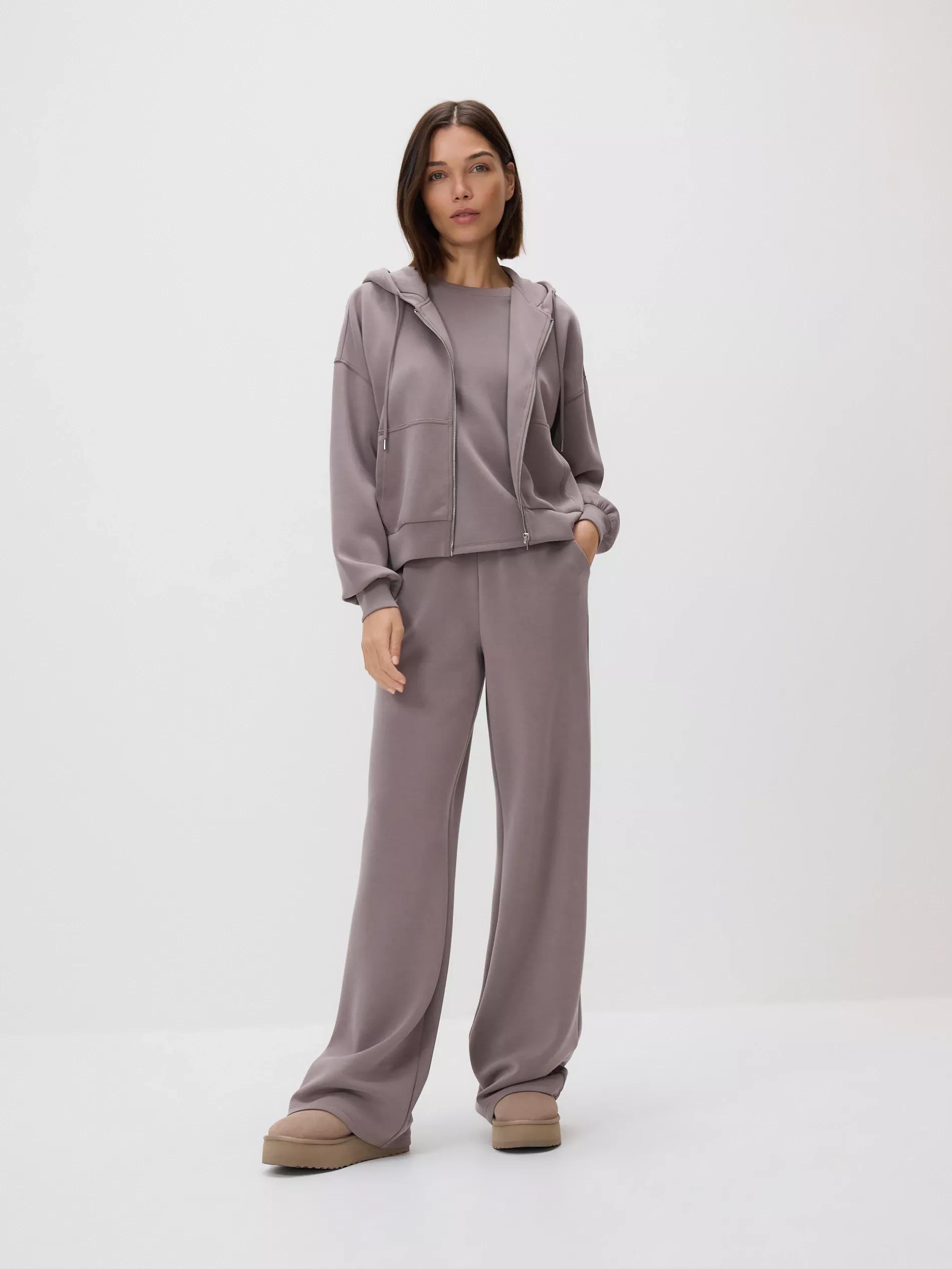 سويت شيرت بقصة واسعة بني, Brown, medium