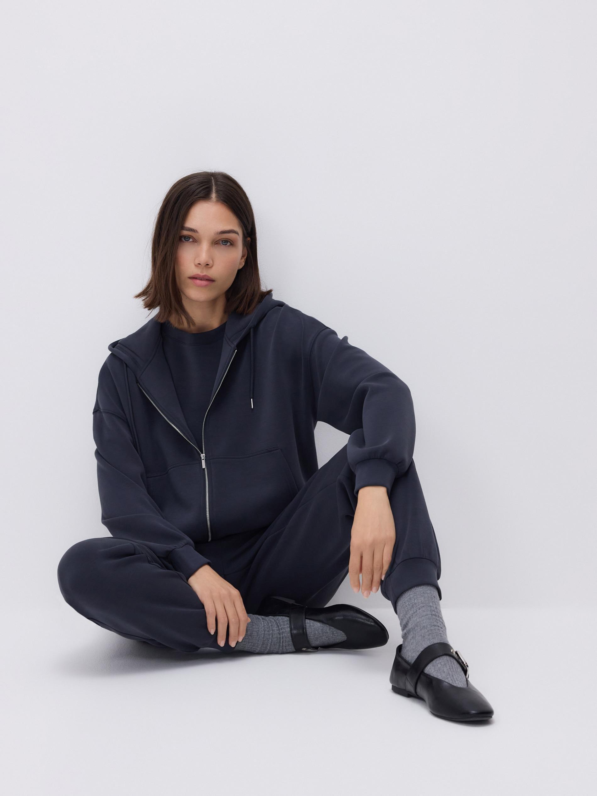 سويت شيرت بقصة واسعة رمادي, Grey, medium