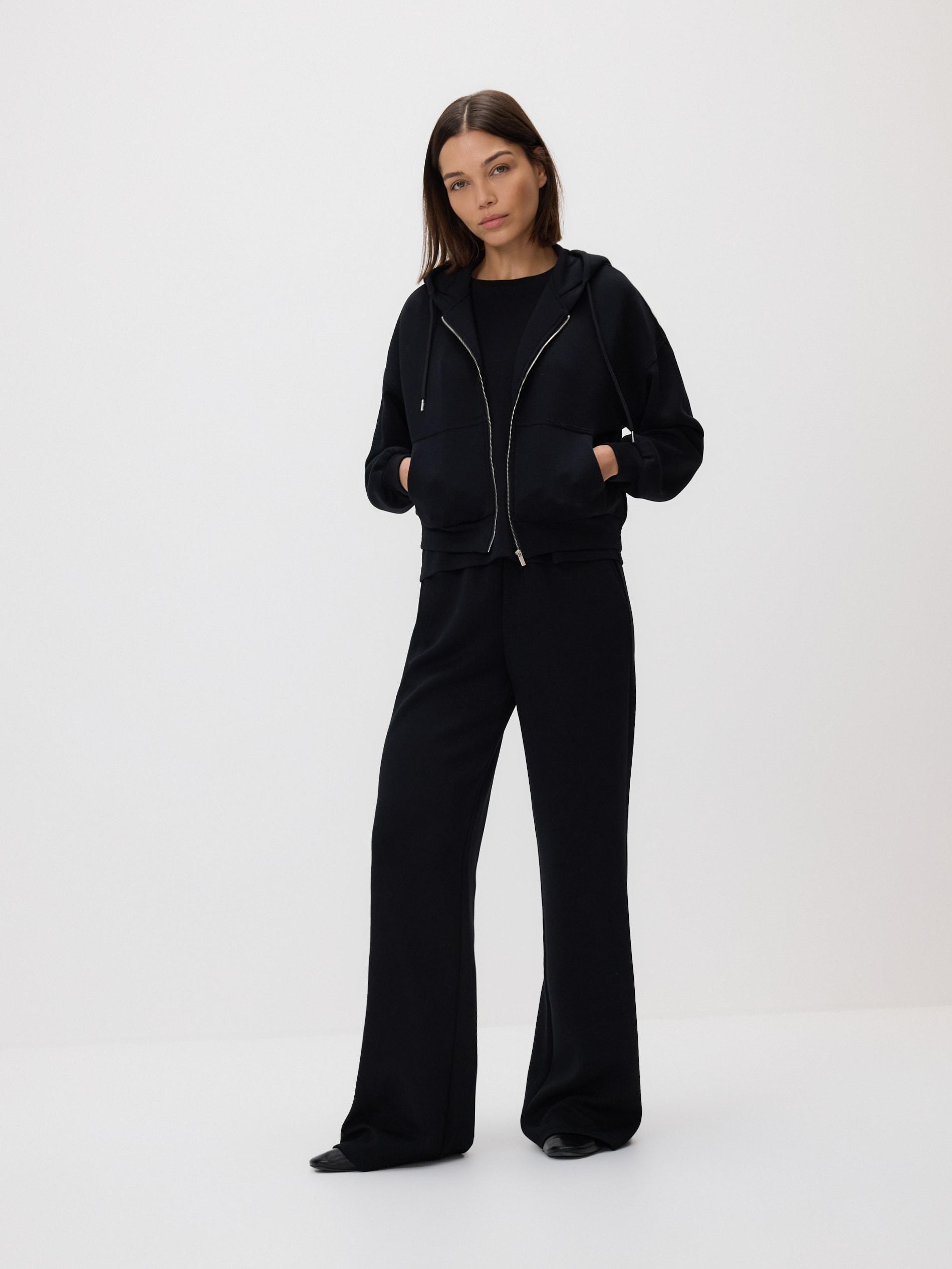 Black Oversized Sweatshirt, Black, large image number 1