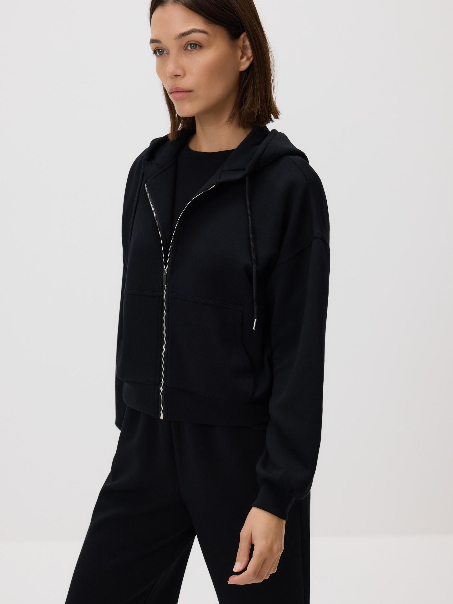 Black Oversized Sweatshirt, Black, large image number 2