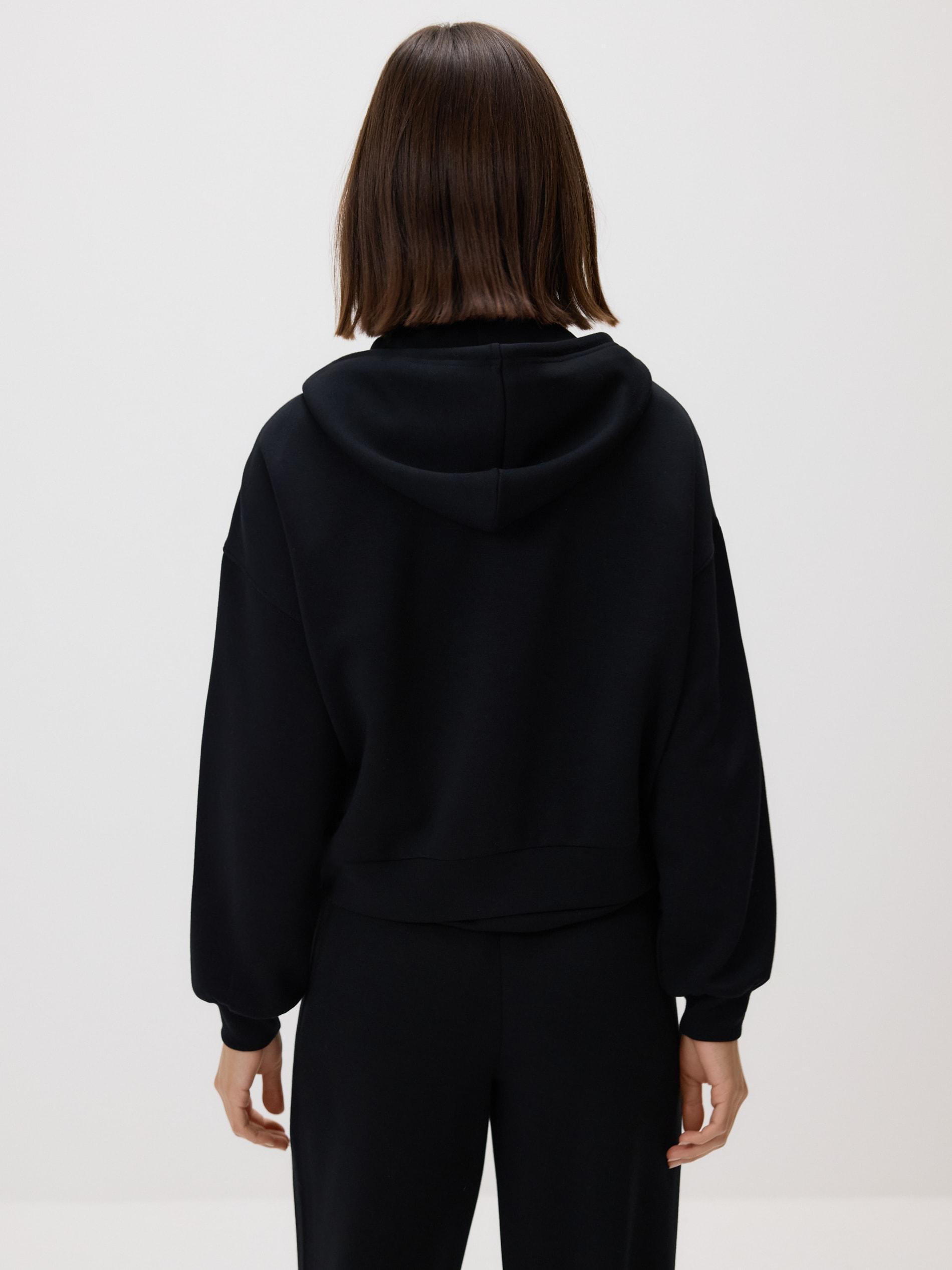 Black Oversized Sweatshirt, Black, large image number 3